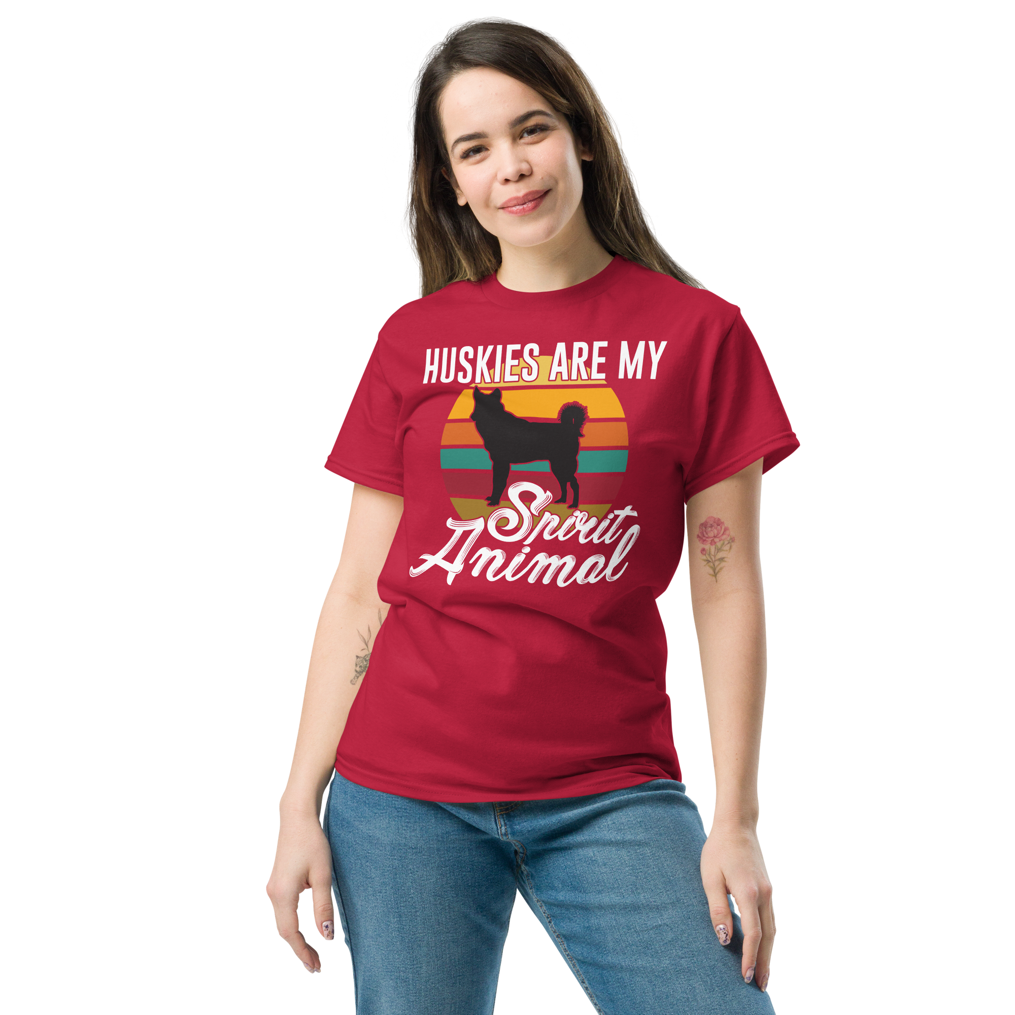 HUSKIES ARE MY SPIRIT ANIMAL unisex t-shirt