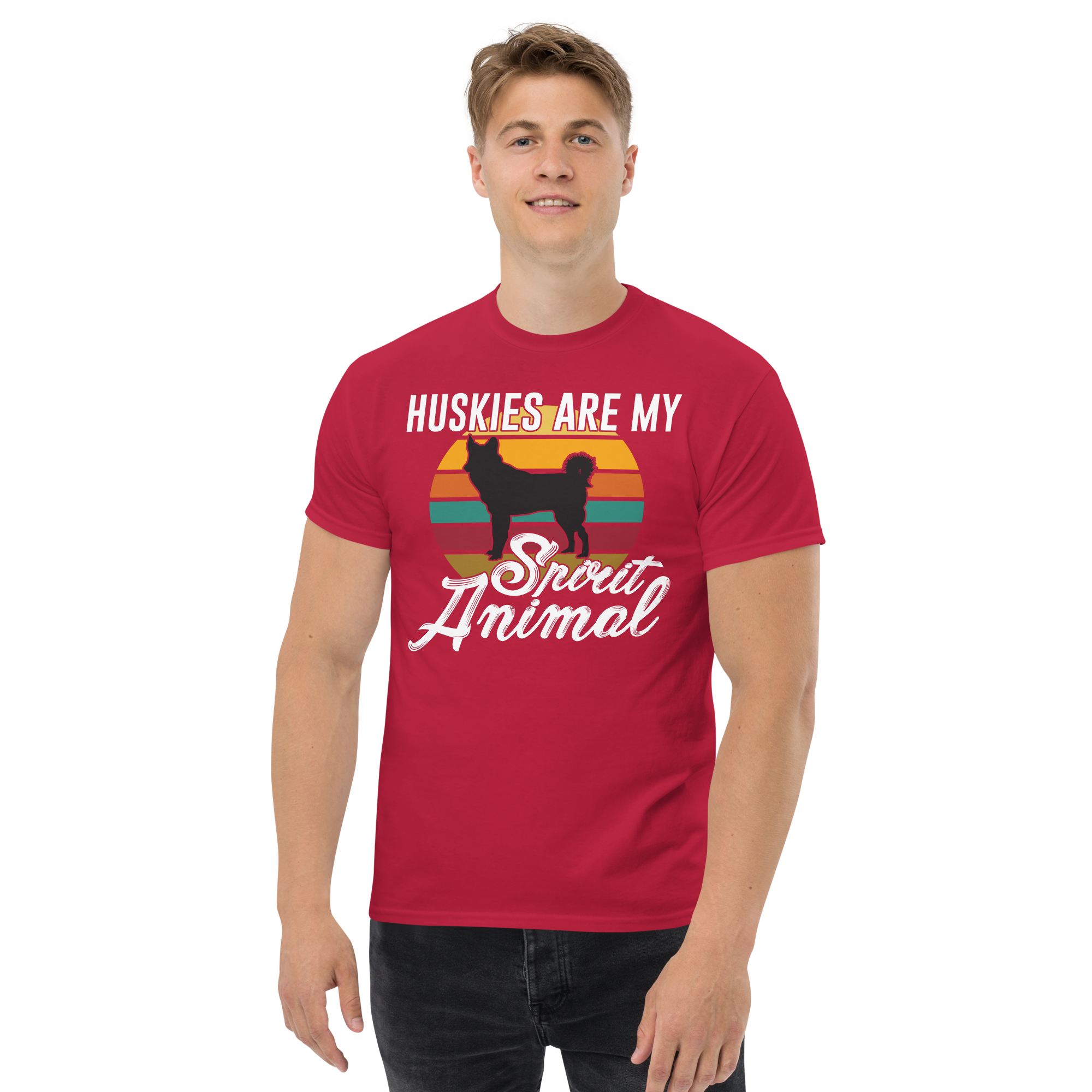HUSKIES ARE MY SPIRIT ANIMAL unisex t-shirt