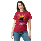 BETTER WITH DOGS unisex t-shirt - Printoo Shop - - dog, Streetwear look, t-shirt, unisex, Unisex Classic Tee | Gildan 5000