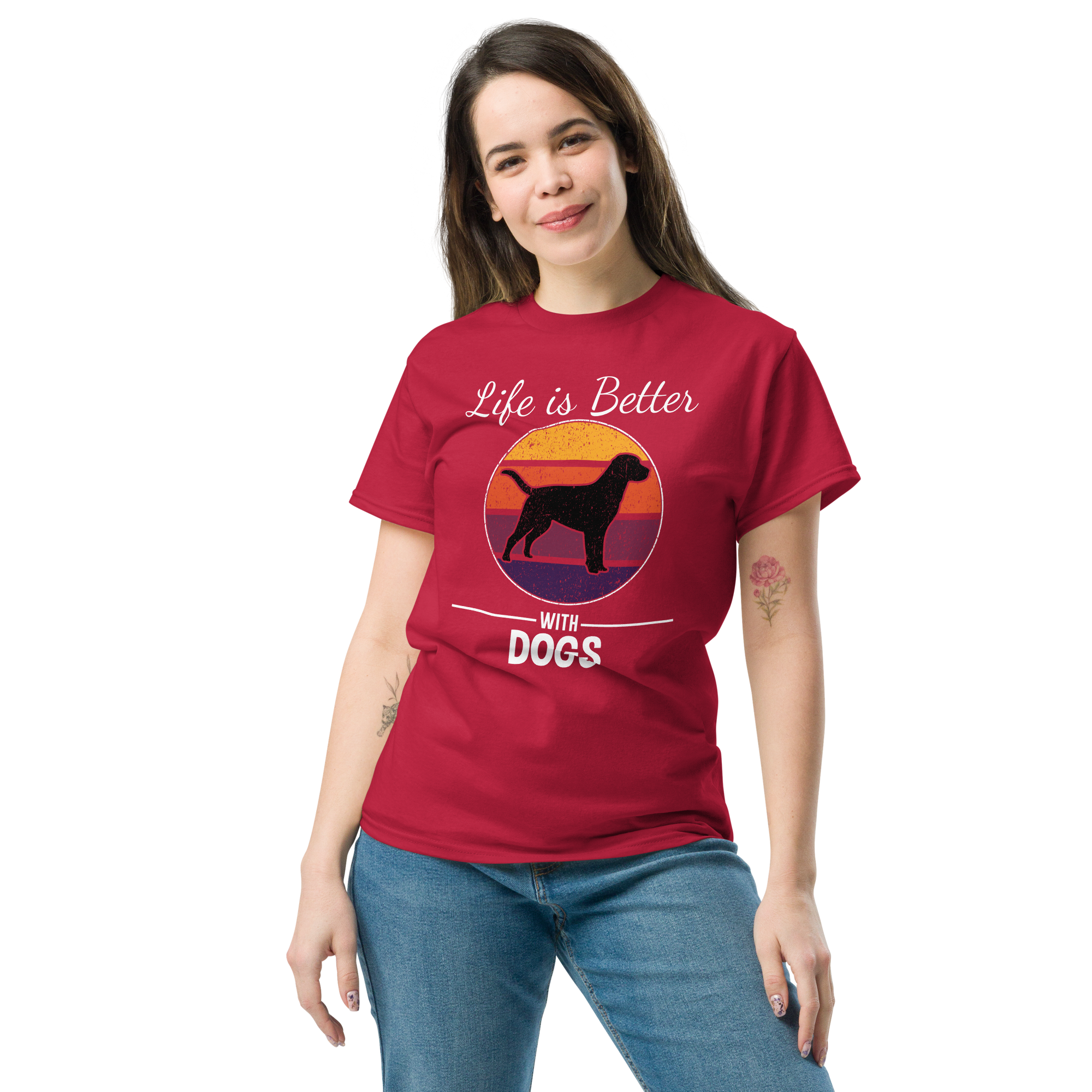 BETTER WITH DOGS unisex t-shirt