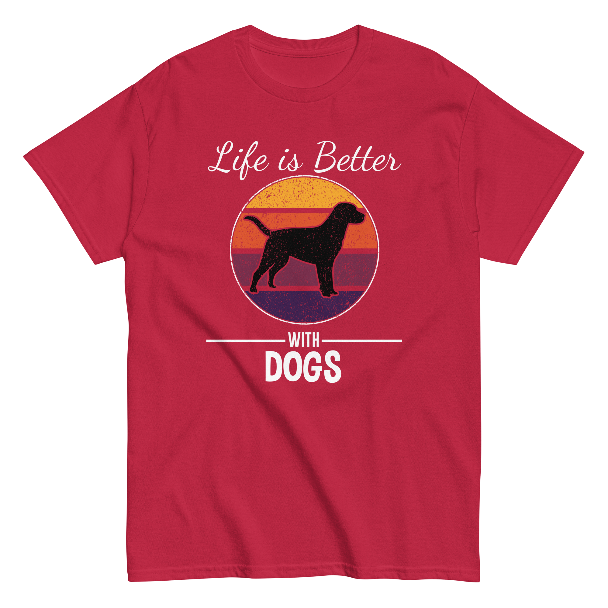 BETTER WITH DOGS unisex t-shirt