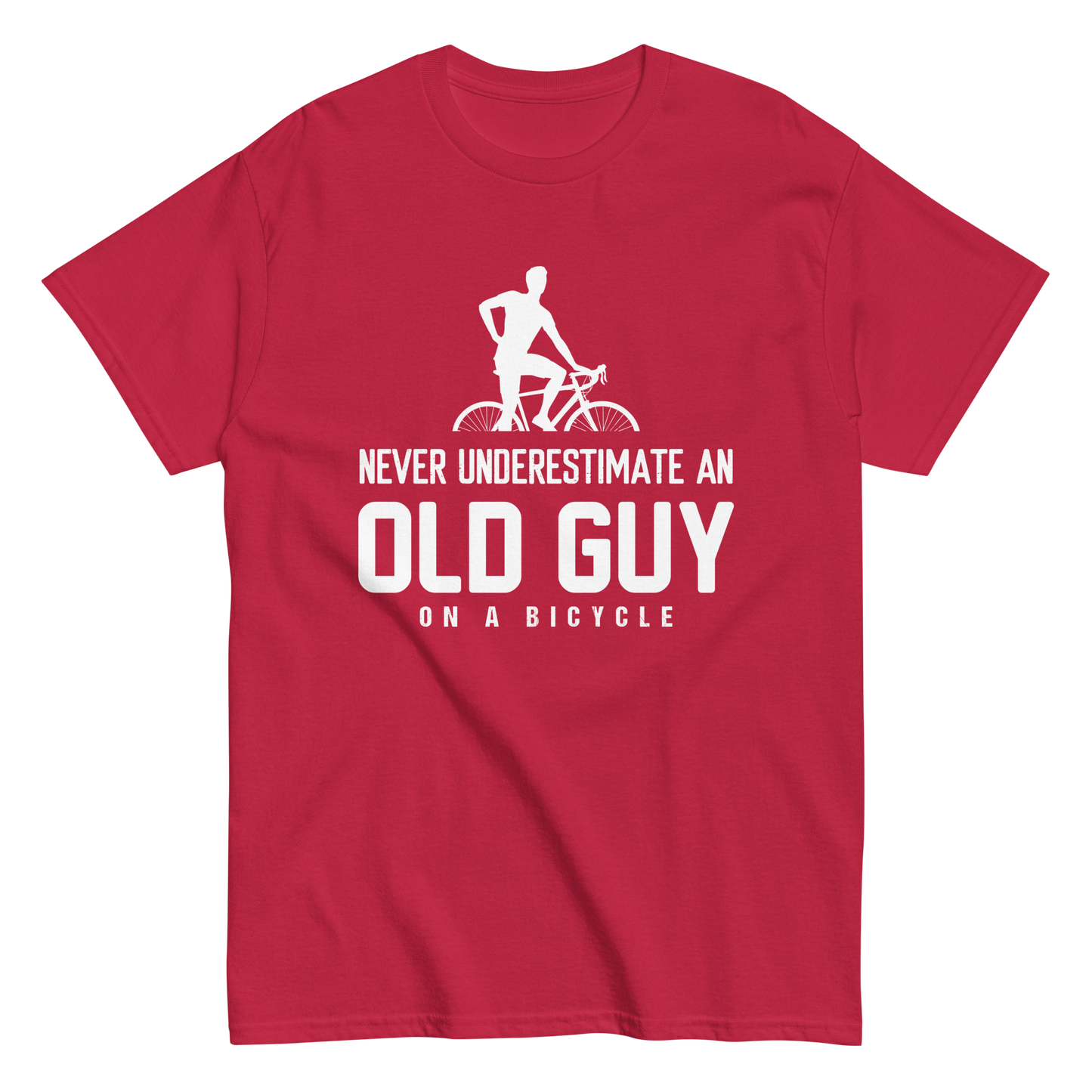 OLD GUY ON A BICYCLE unisex t-shirt