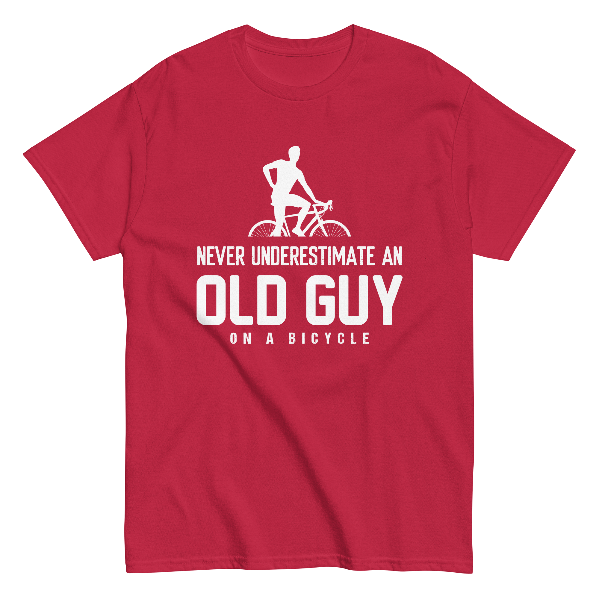 OLD GUY ON A BICYCLE unisex t-shirt