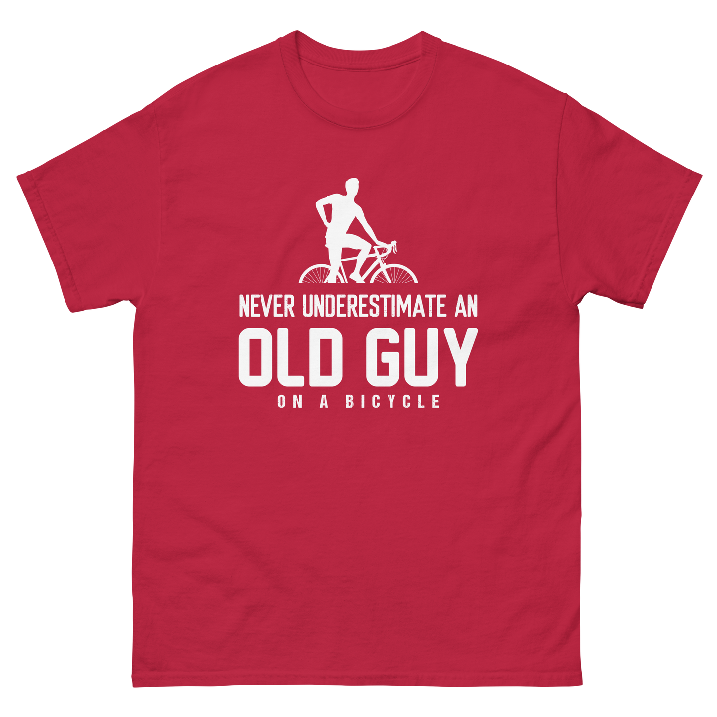 OLD GUY ON A BICYCLE unisex t-shirt