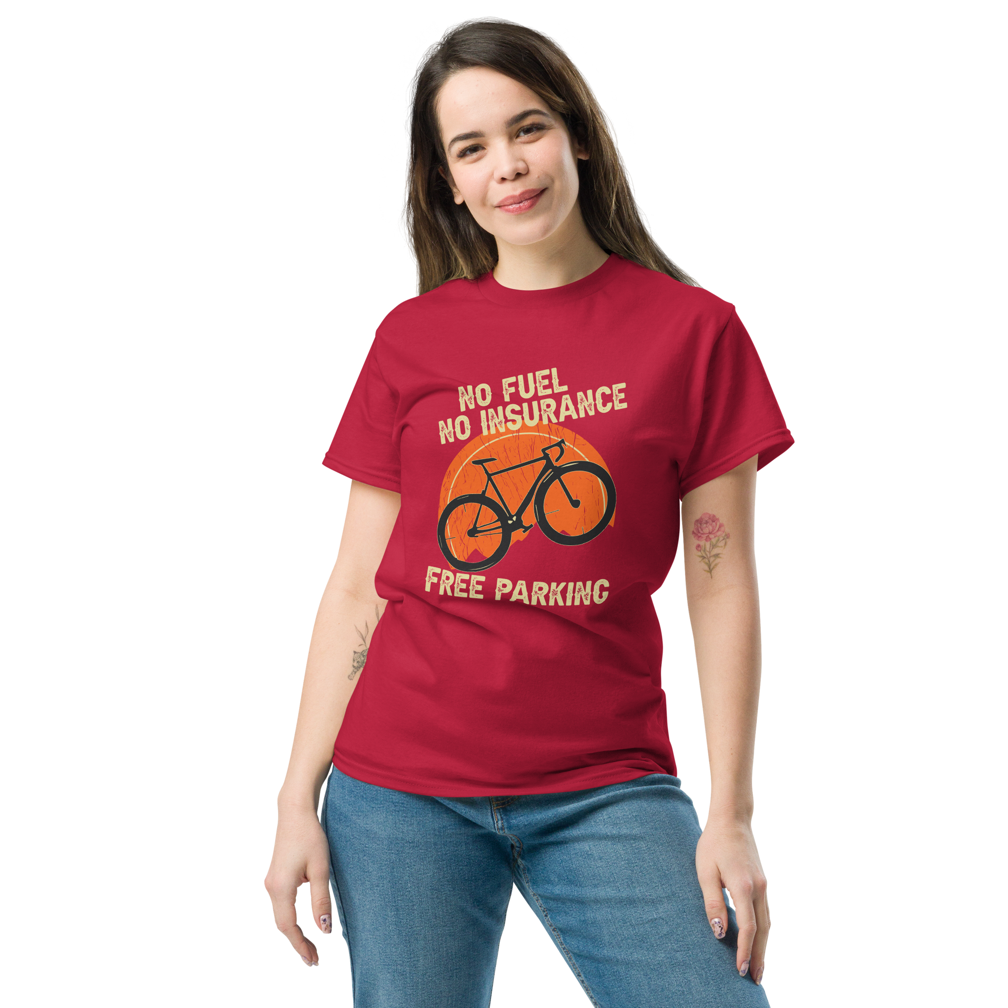 KEIN KRAFTSTOFF - KEINE VERSICHERUNG - KOSTENLOSES PARKEN Unisex T-Shirt