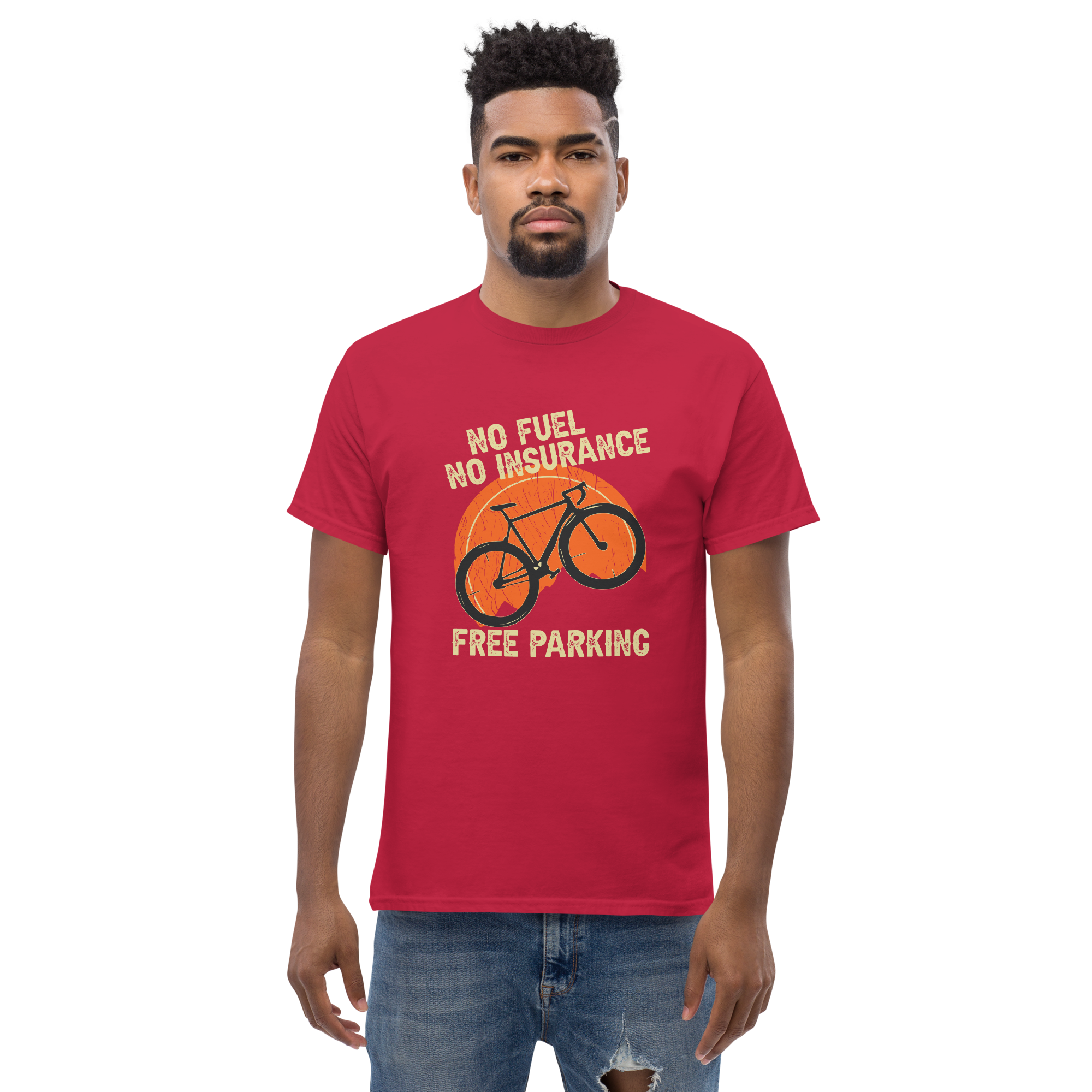 KEIN KRAFTSTOFF - KEINE VERSICHERUNG - KOSTENLOSES PARKEN Unisex T-Shirt