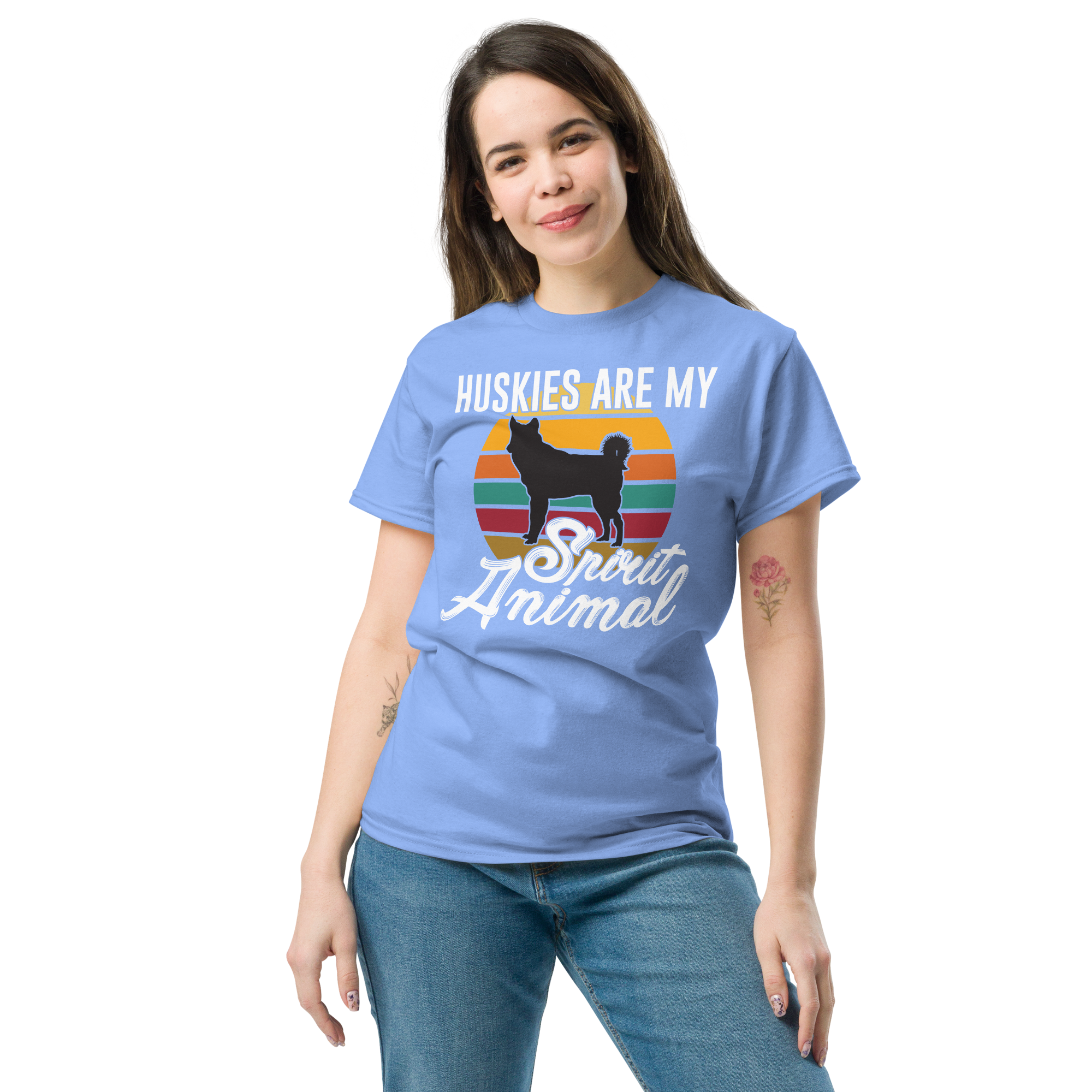 HUSKIES ARE MY SPIRIT ANIMAL unisex t-shirt
