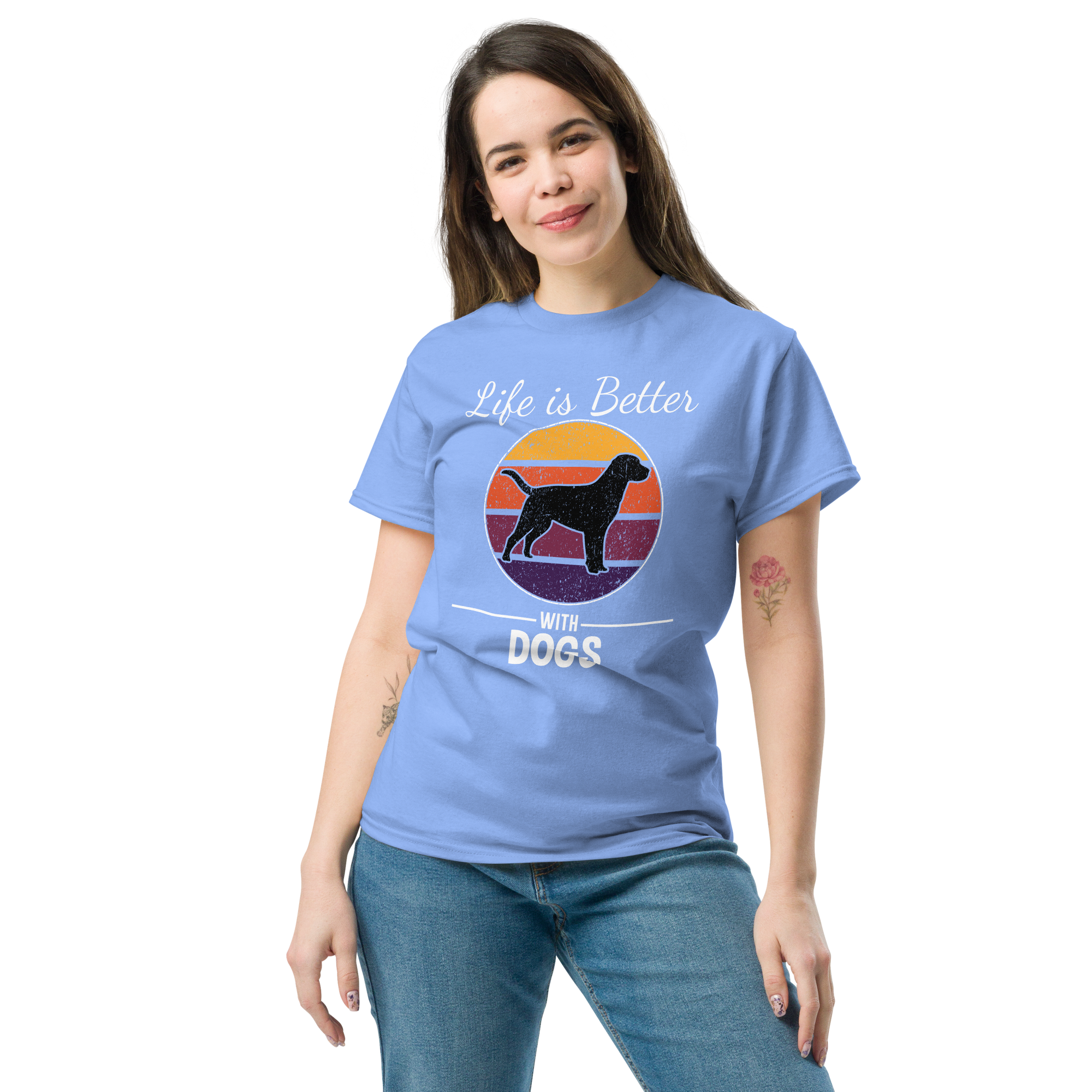 BETTER WITH DOGS unisex t-shirt