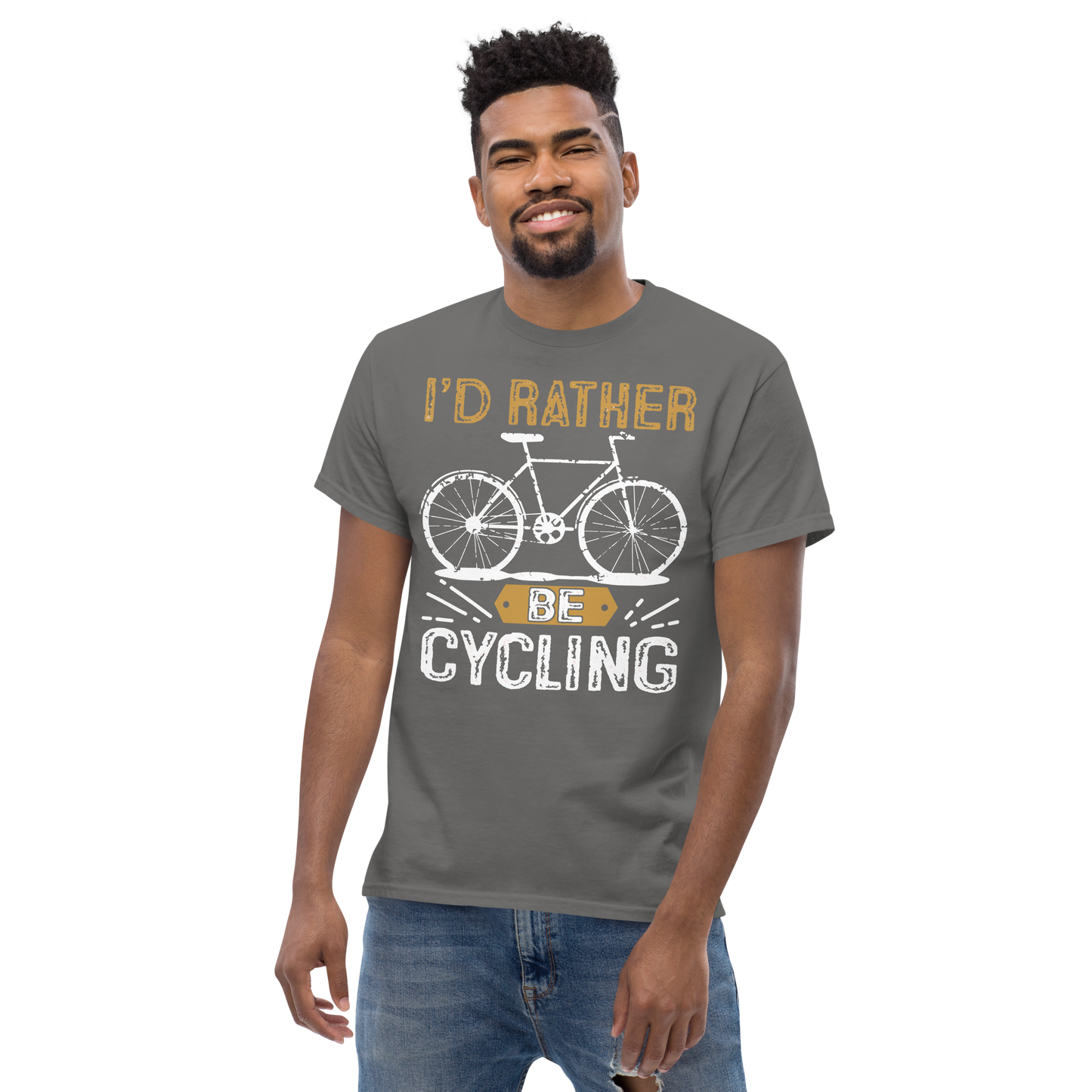 I'D RATHER BE CYCLING unisex t-shirt