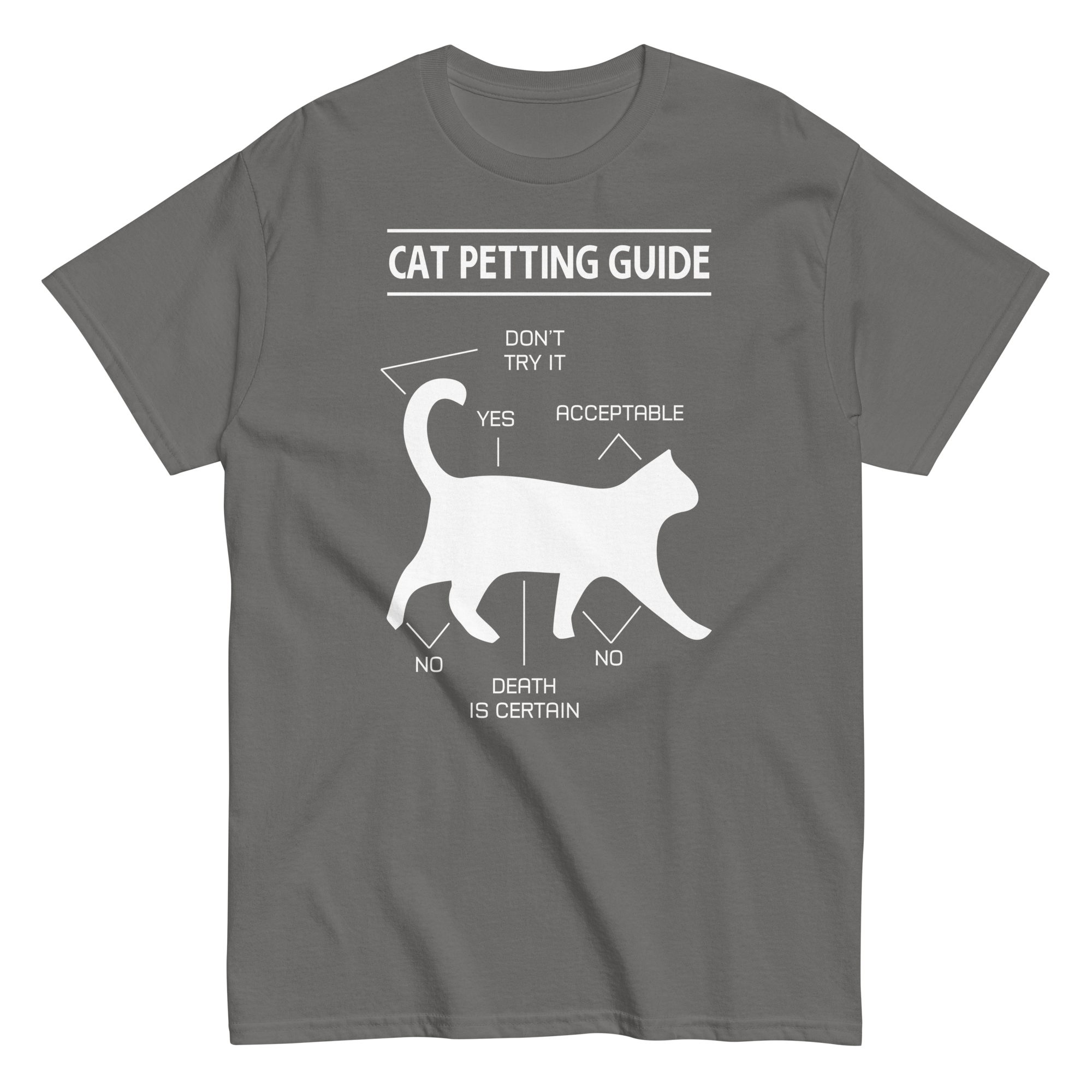 CAT PETTING GUIDE unisex t-shirt
