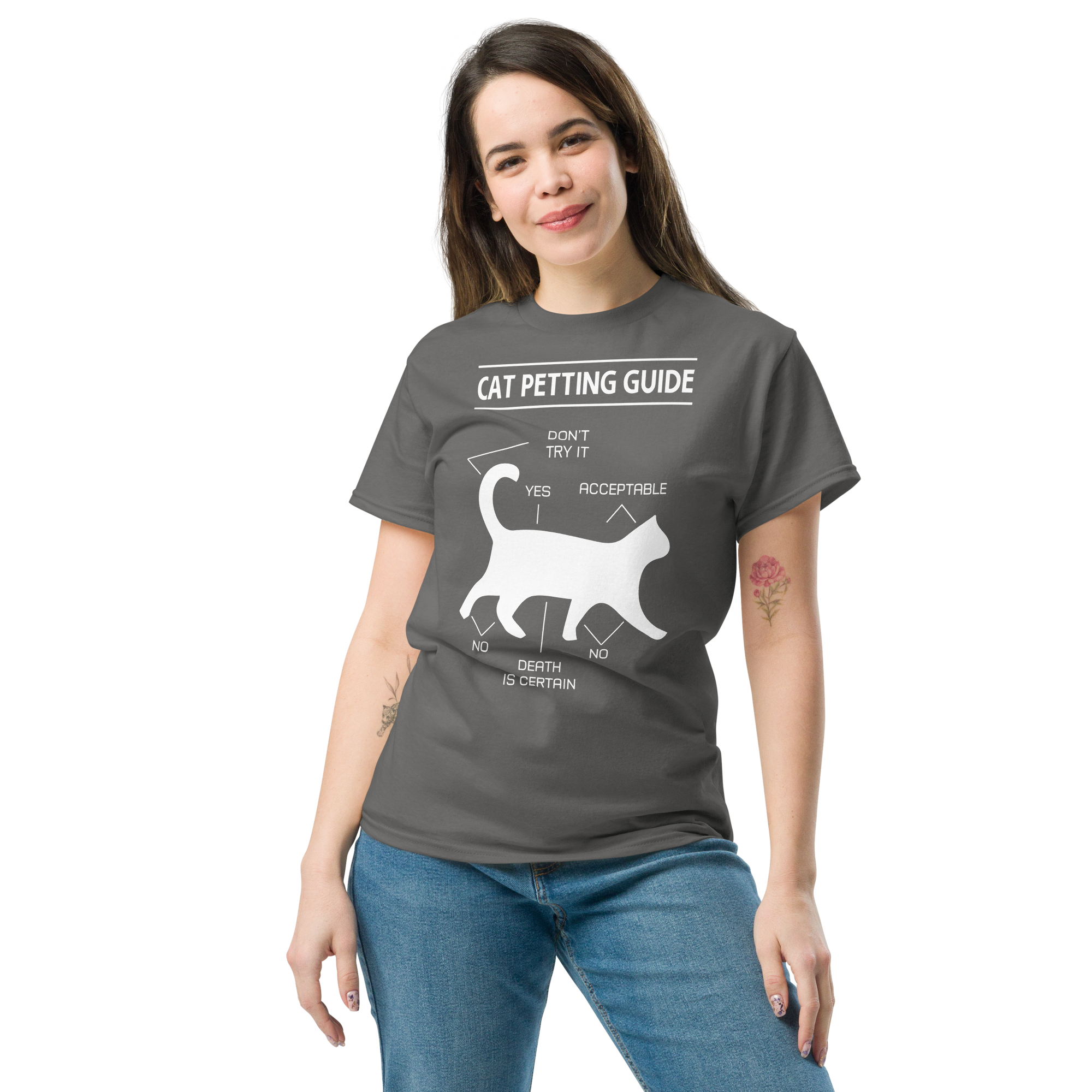 CAT PETTING GUIDE unisex t-shirt