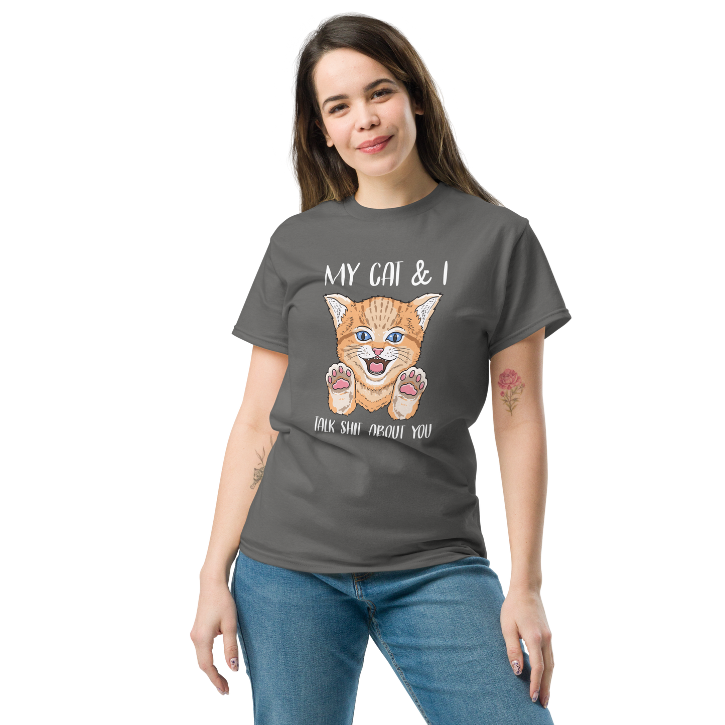 MY CAT & I Cat series unisex cotton t-shirt