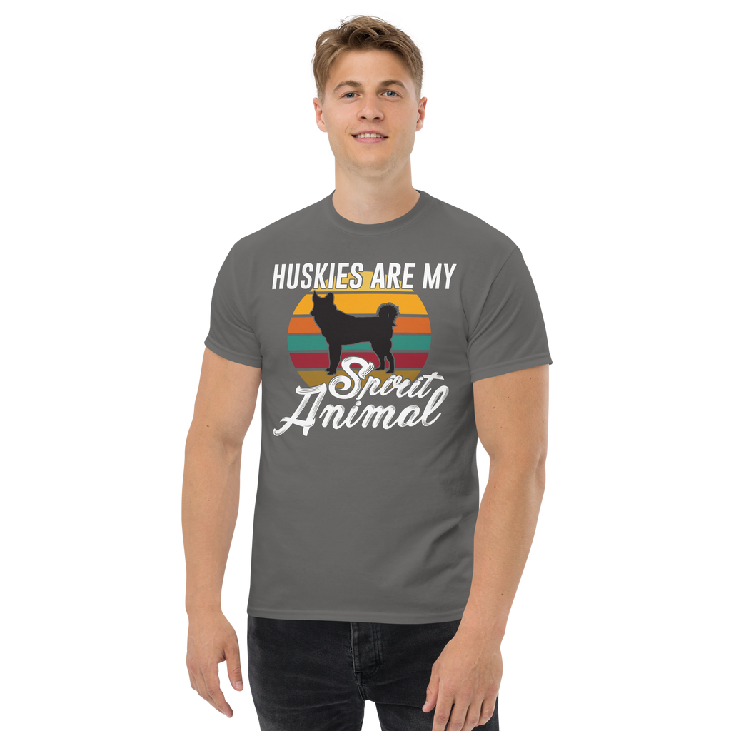 HUSKIES ARE MY SPIRIT ANIMAL unisex t-shirt