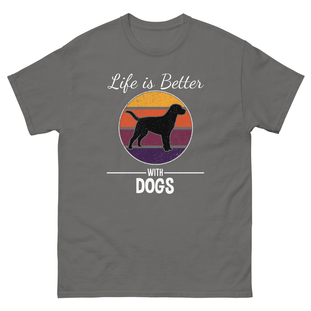 BETTER WITH DOGS unisex t-shirt
