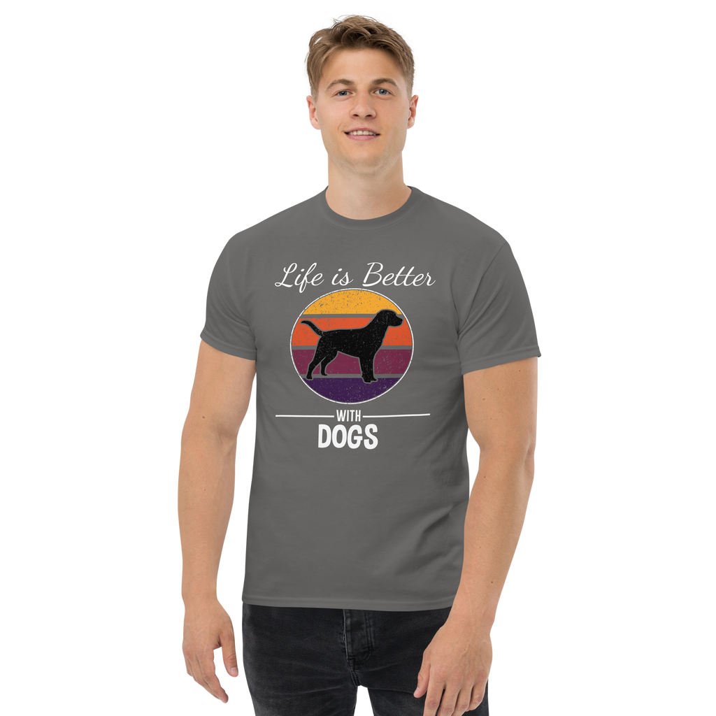 BETTER WITH DOGS unisex t-shirt