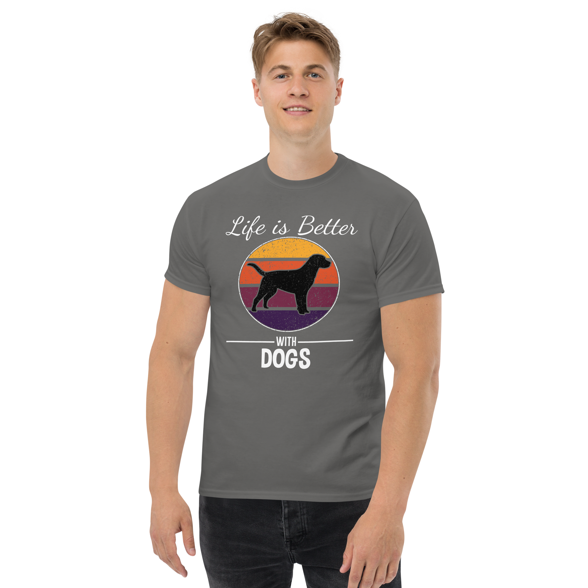 BETTER WITH DOGS unisex t-shirt