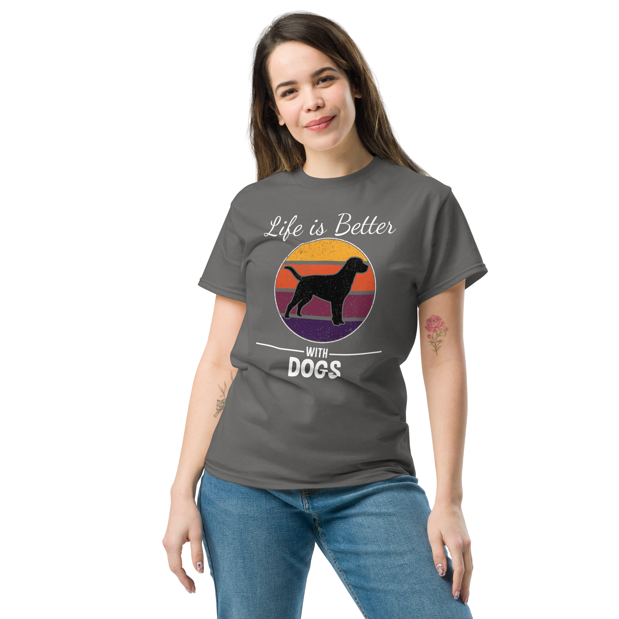 BETTER WITH DOGS unisex t-shirt