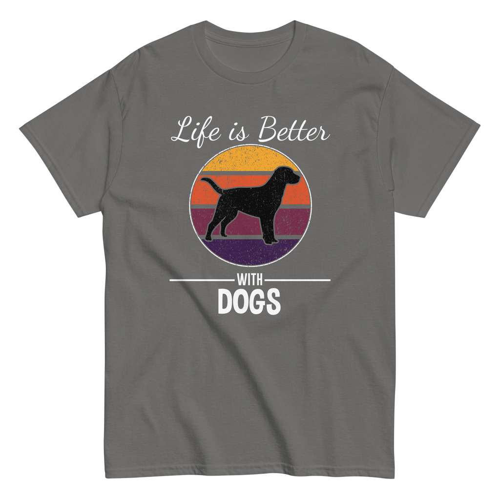 BETTER WITH DOGS unisex t-shirt