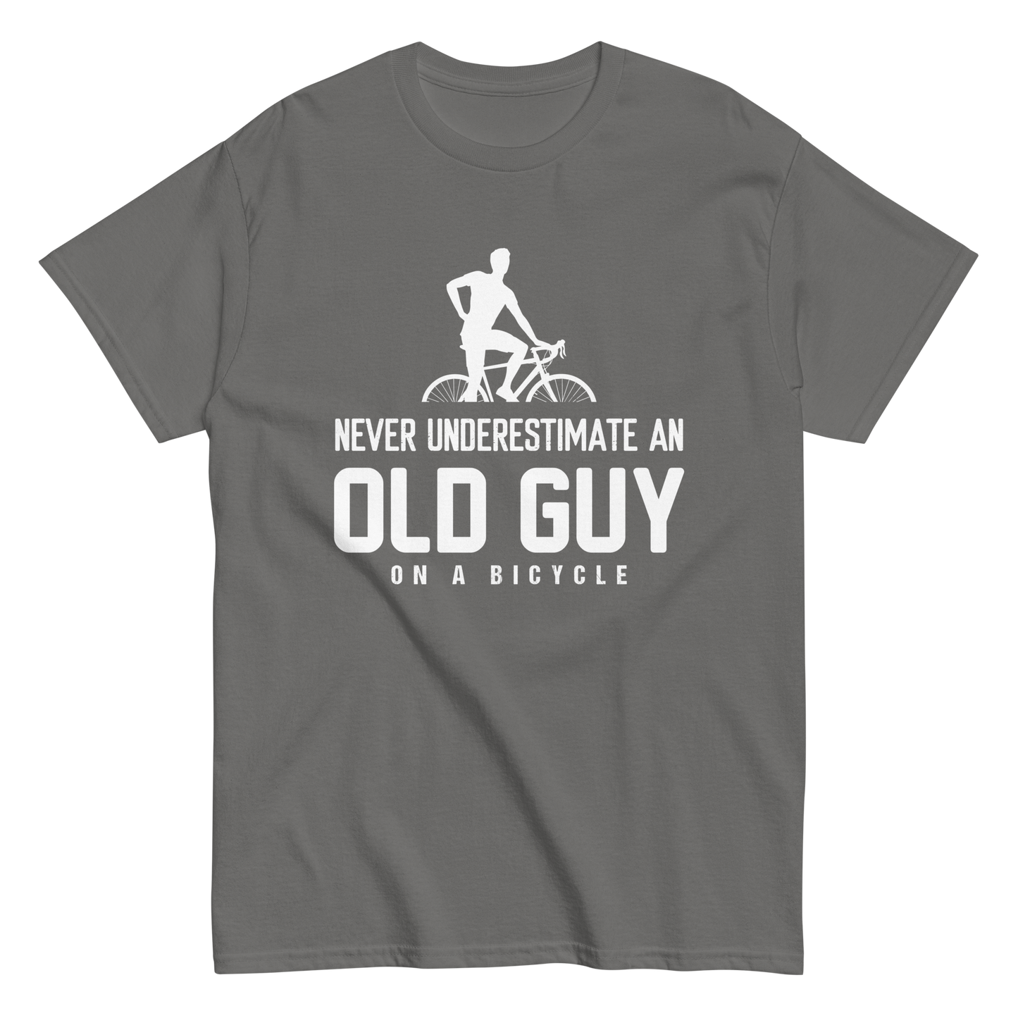 OLD GUY ON A BICYCLE unisex t-shirt