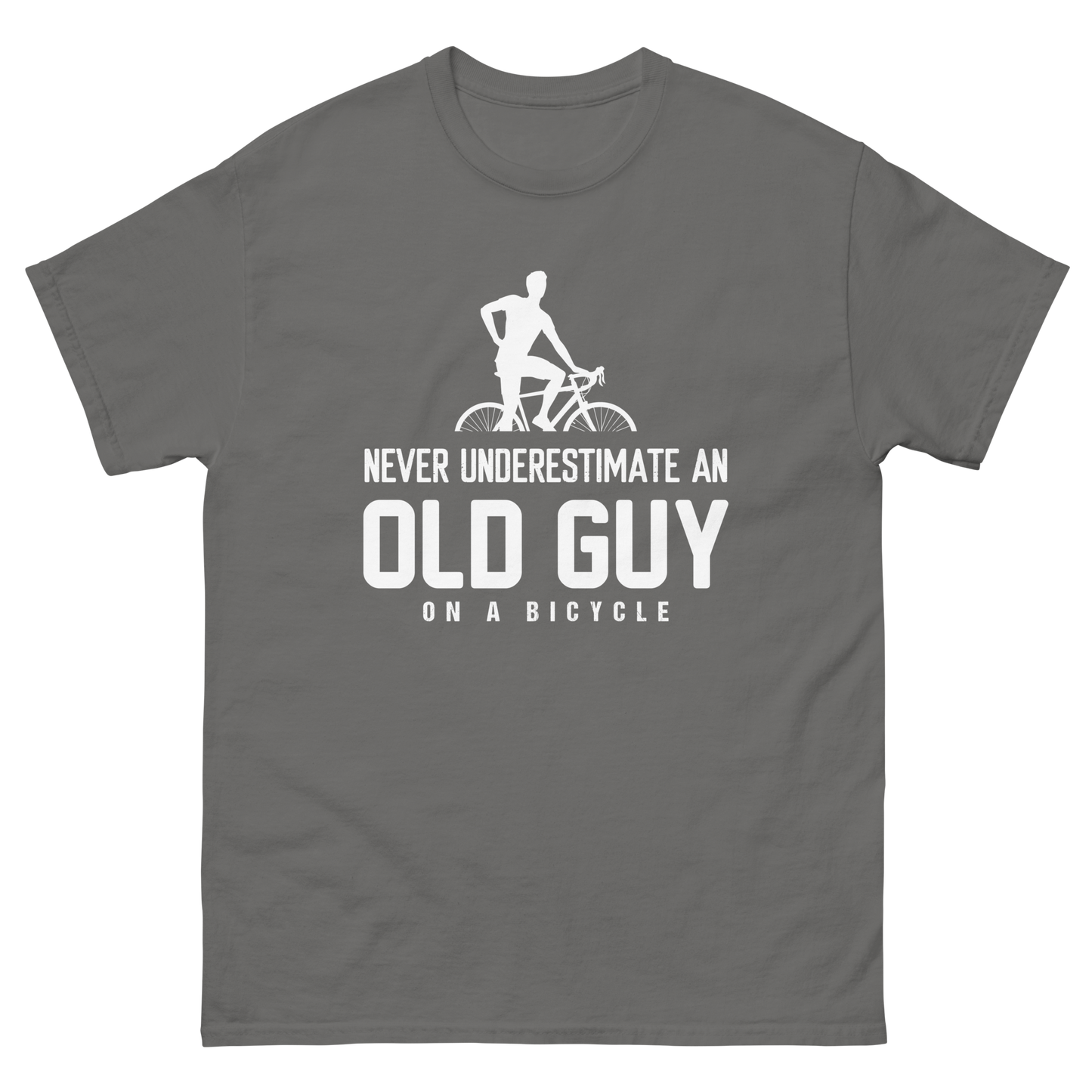 OLD GUY ON A BICYCLE unisex t-shirt