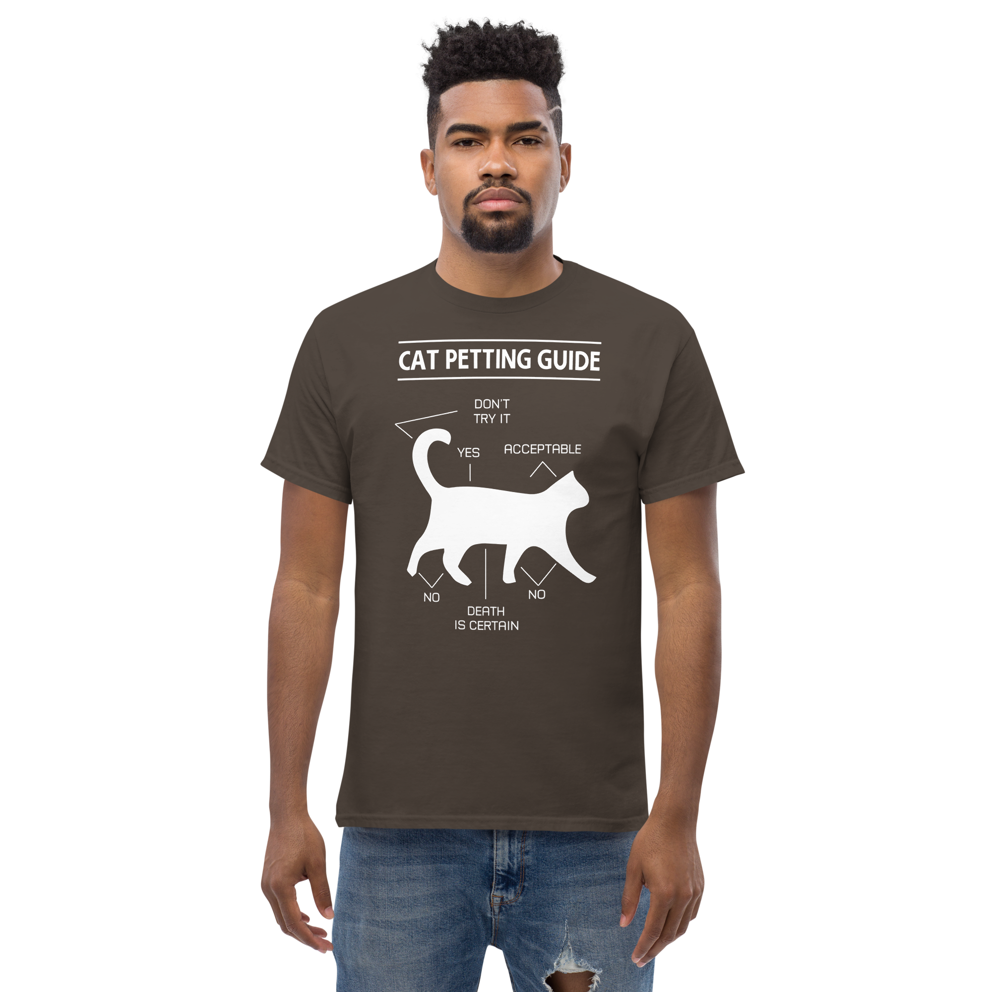CAT PETTING GUIDE unisex t-shirt