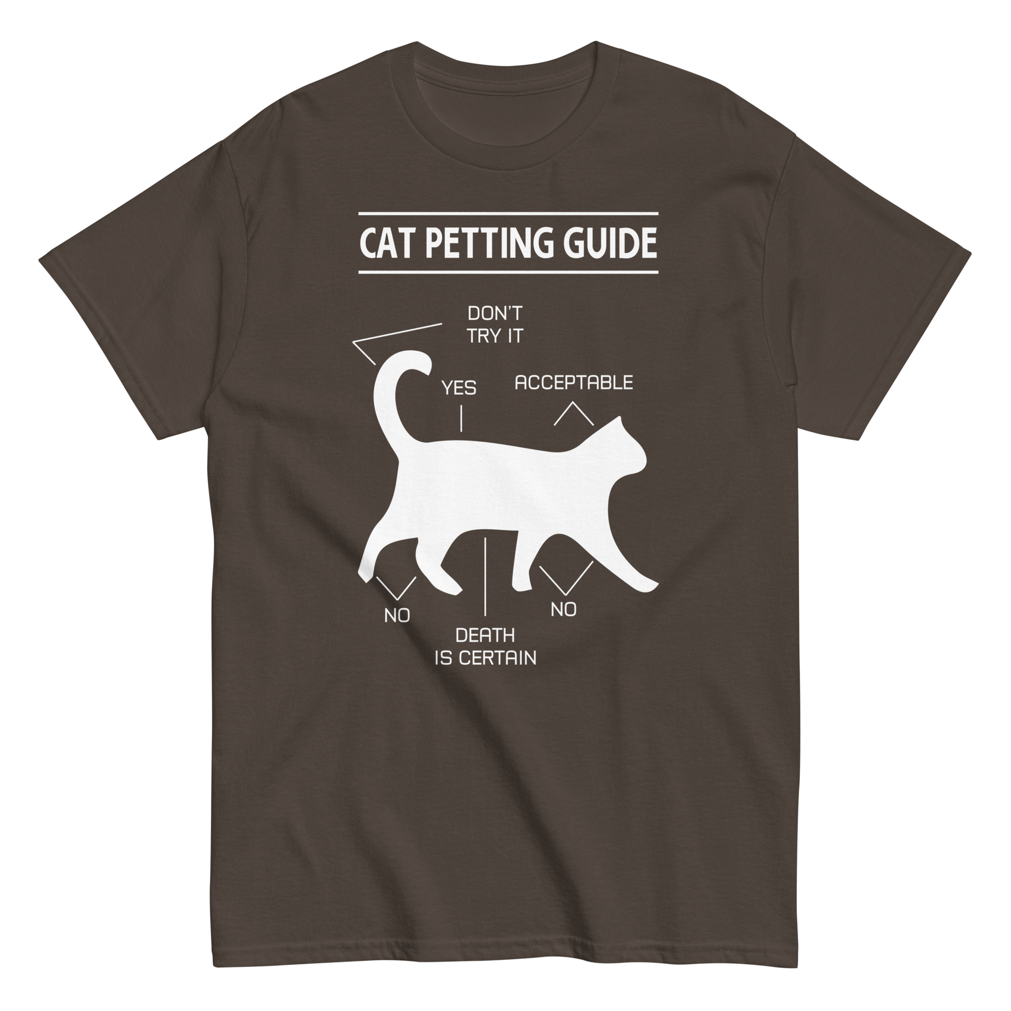 CAT PETTING GUIDE unisex t-shirt
