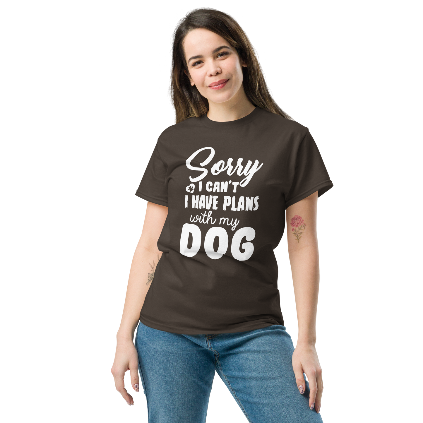 WITH MY DOG unisex dog series t-shirt