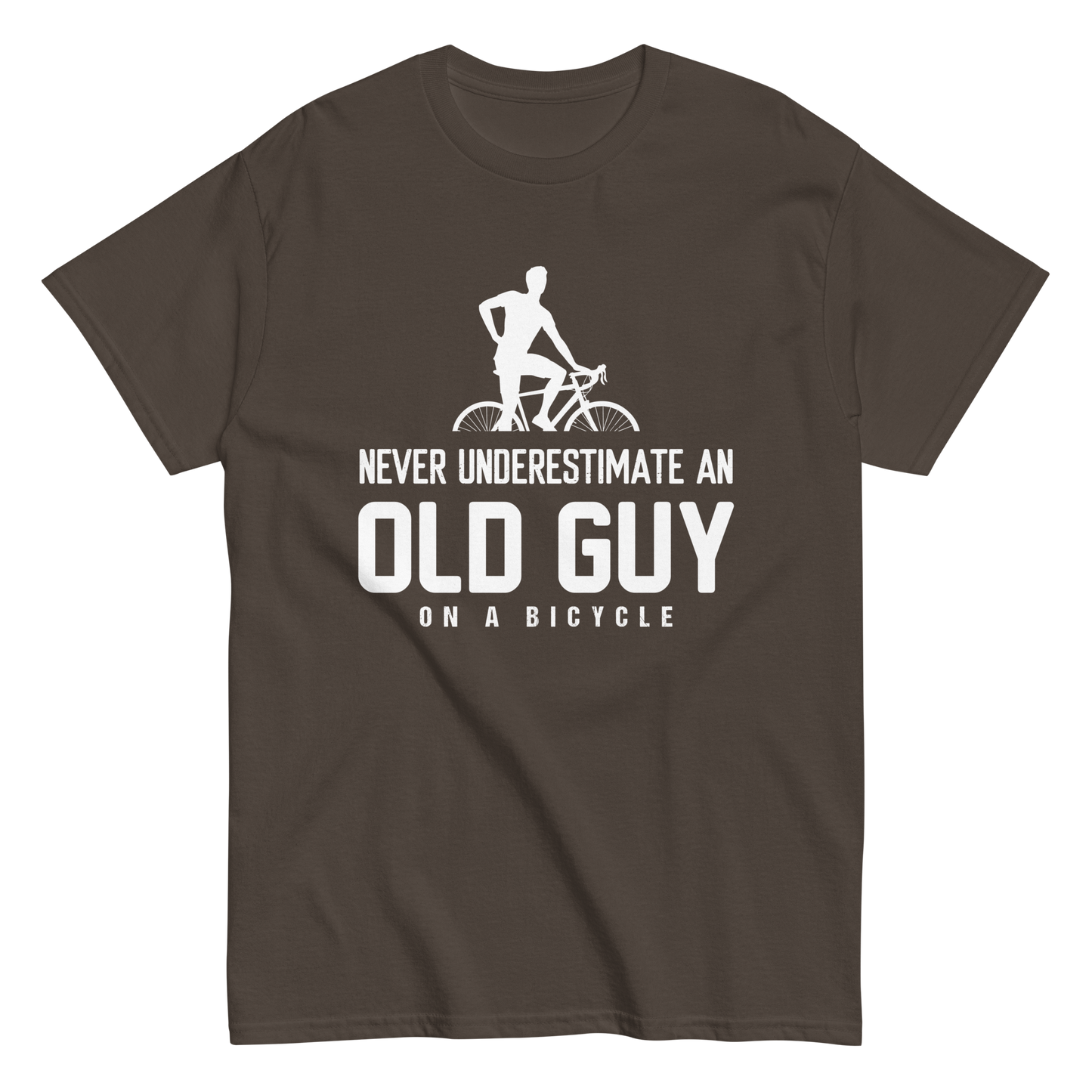 OLD GUY ON A BICYCLE unisex t-shirt