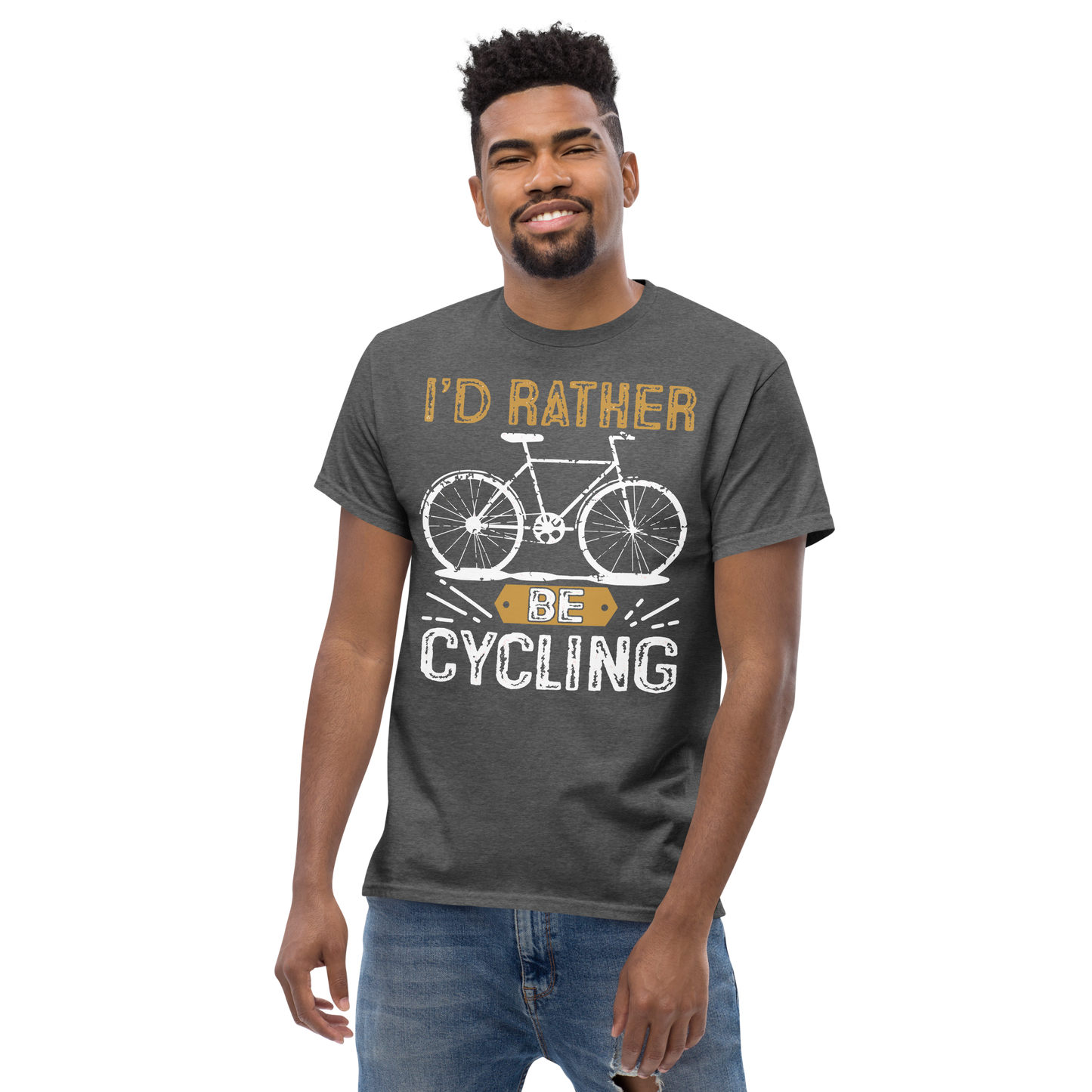 I'D RATHER BE CYCLING unisex t-shirt