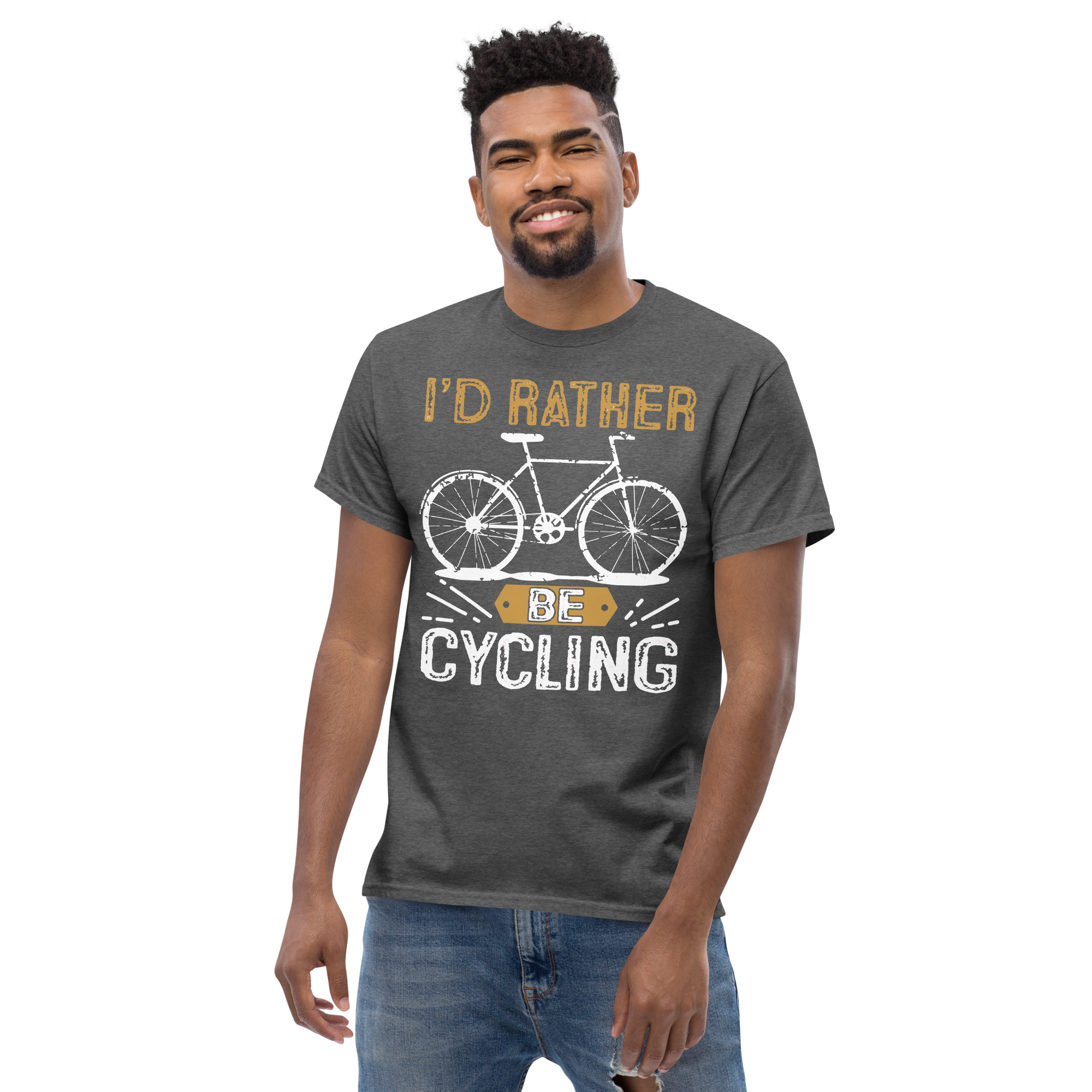 I'D RATHER BE CYCLING unisex t-shirt