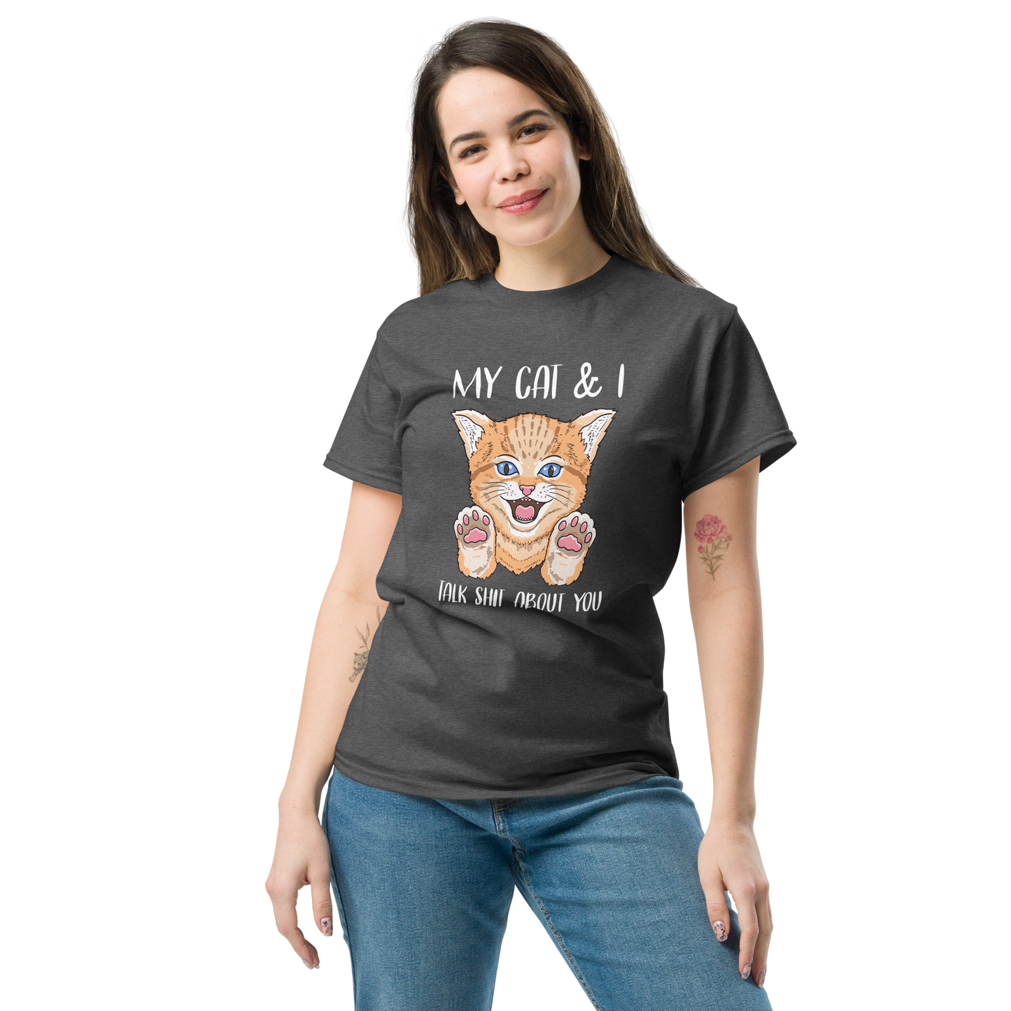 MY CAT & I Cat series unisex cotton t-shirt