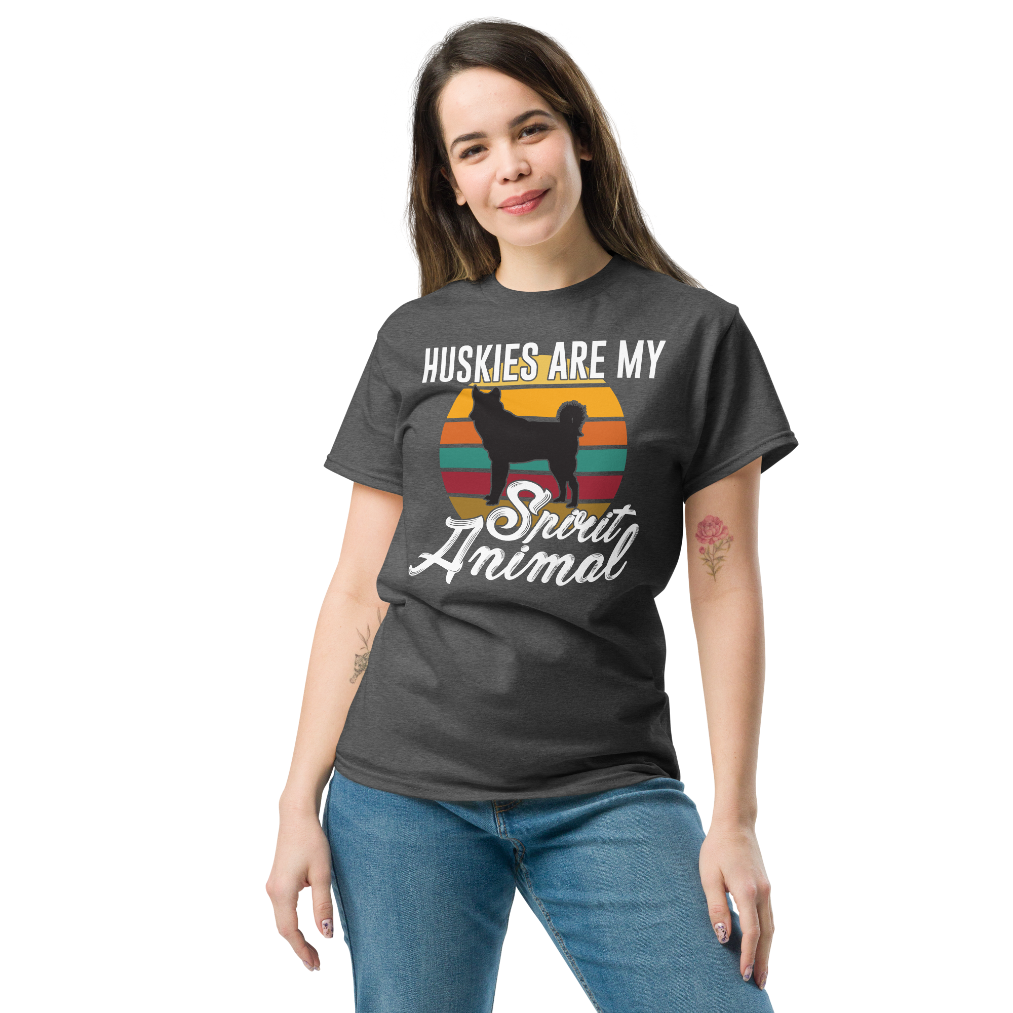 HUSKIES ARE MY SPIRIT ANIMAL unisex t-shirt