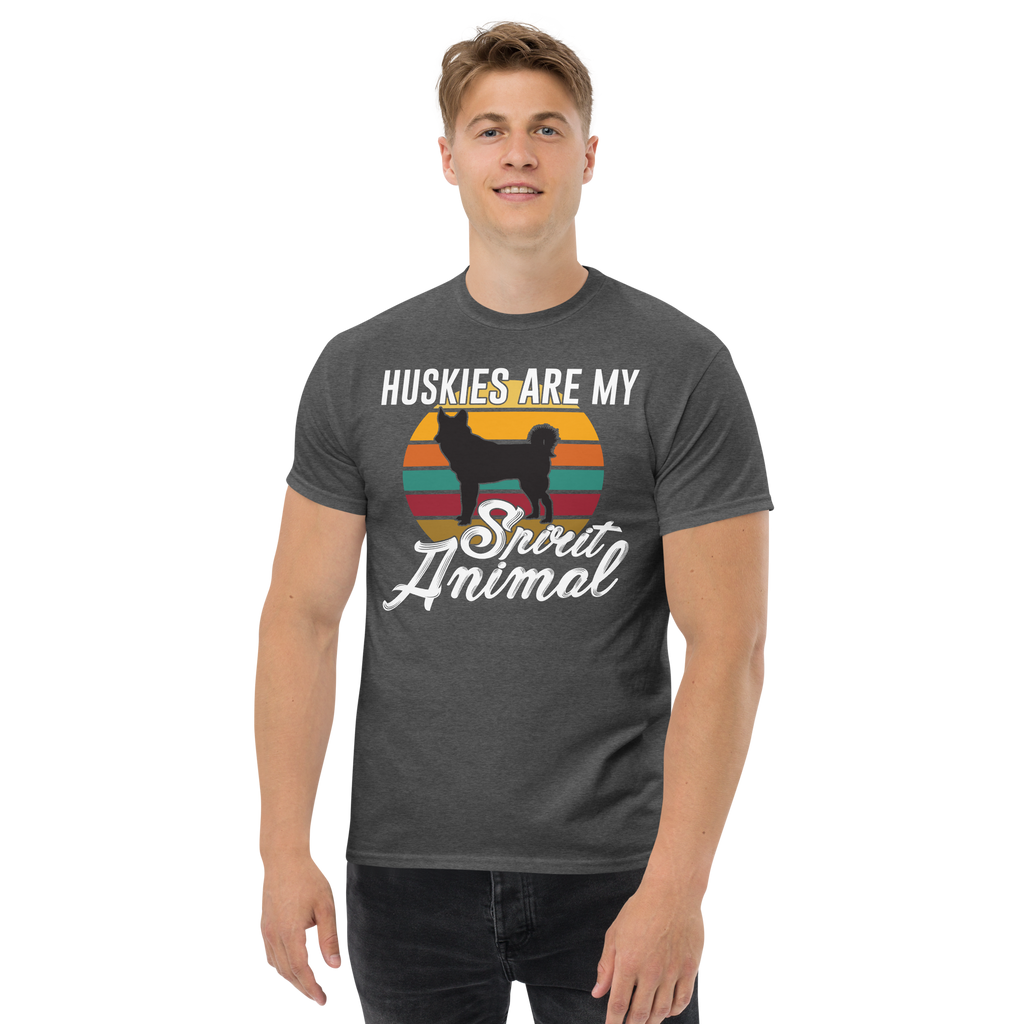 HUSKIES ARE MY SPIRIT ANIMAL unisex t-shirt