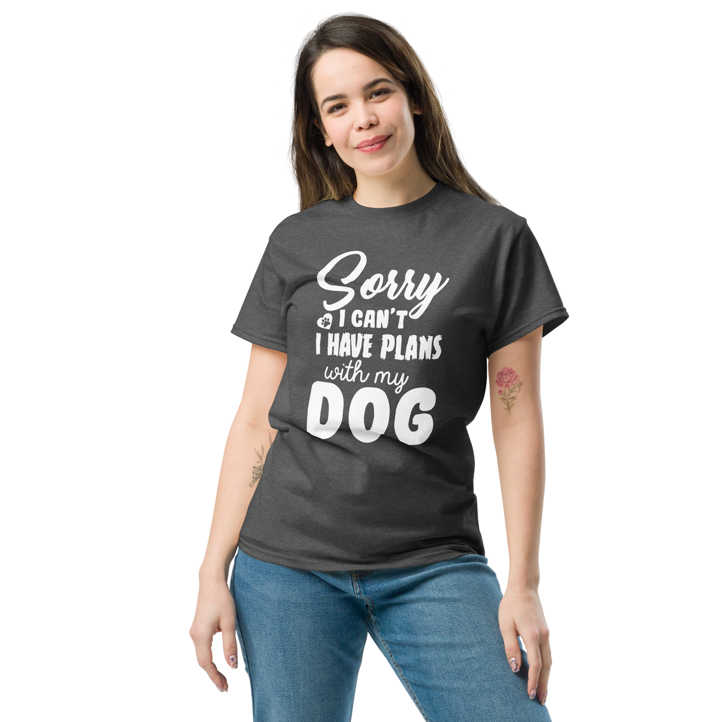 WITH MY DOG unisex dog series t-shirt