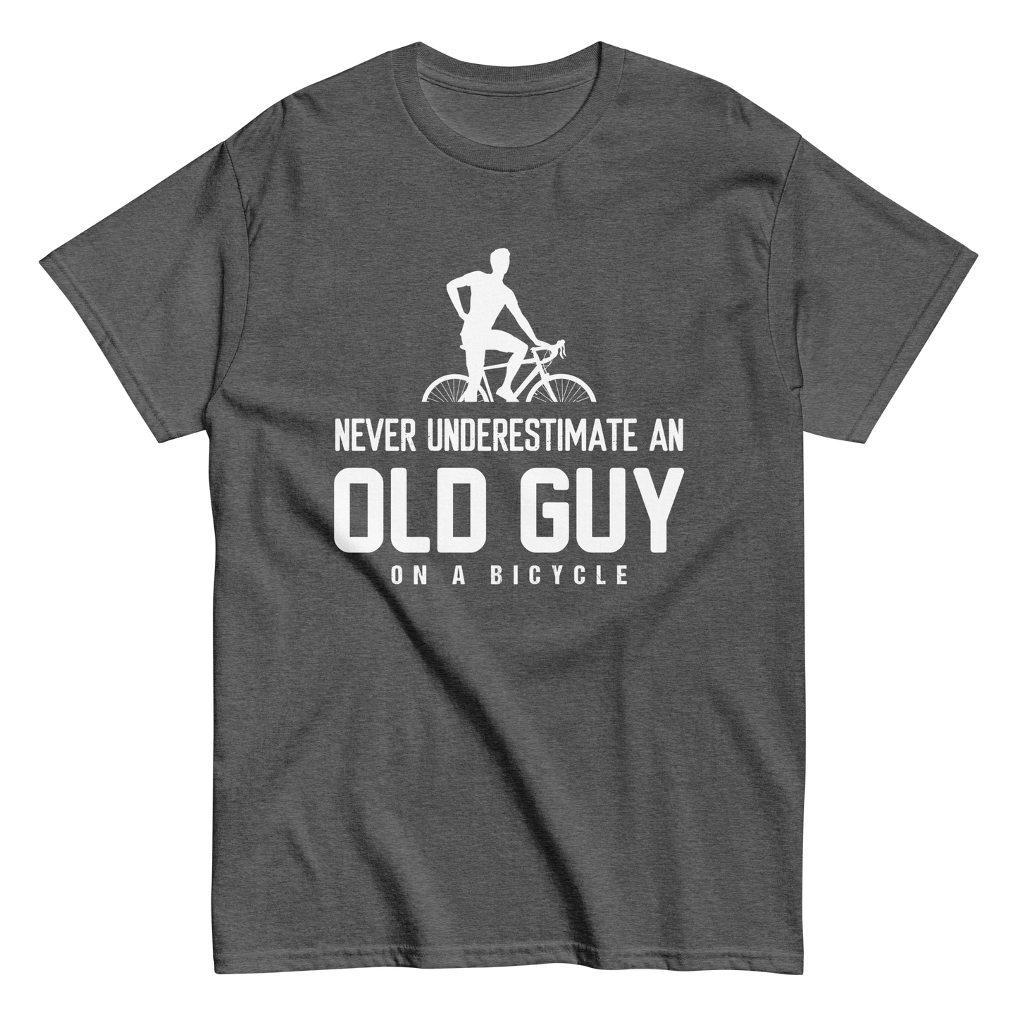 OLD GUY ON A BICYCLE unisex t-shirt