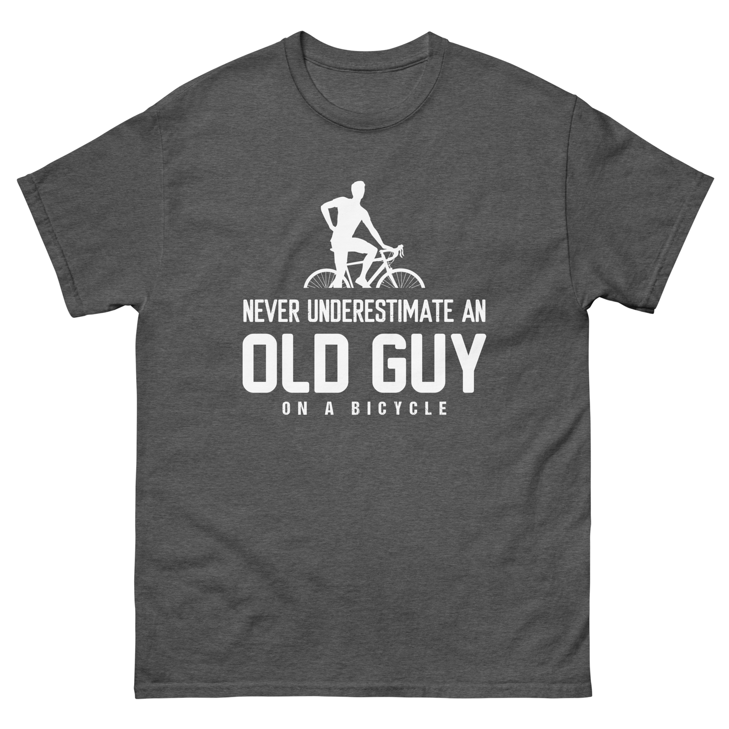 OLD GUY ON A BICYCLE unisex t-shirt