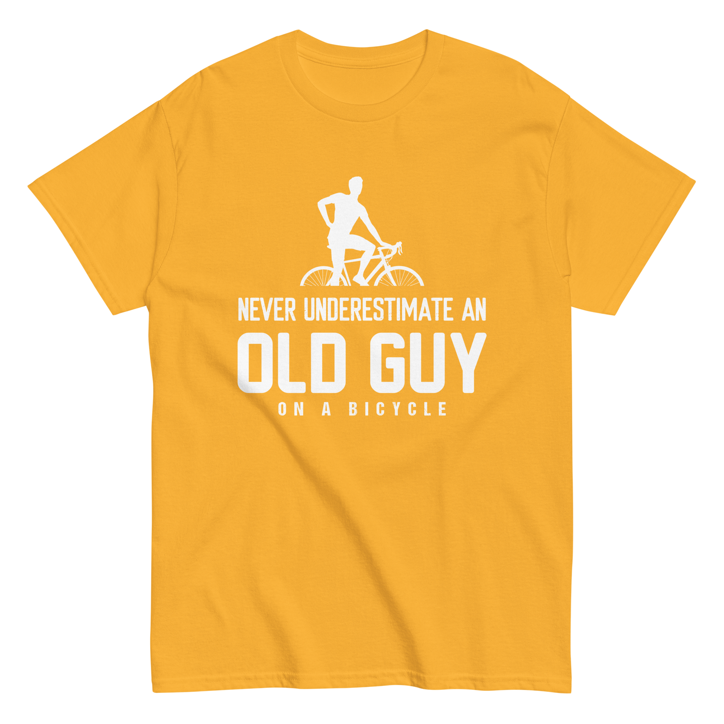 OLD GUY ON A BICYCLE unisex t-shirt