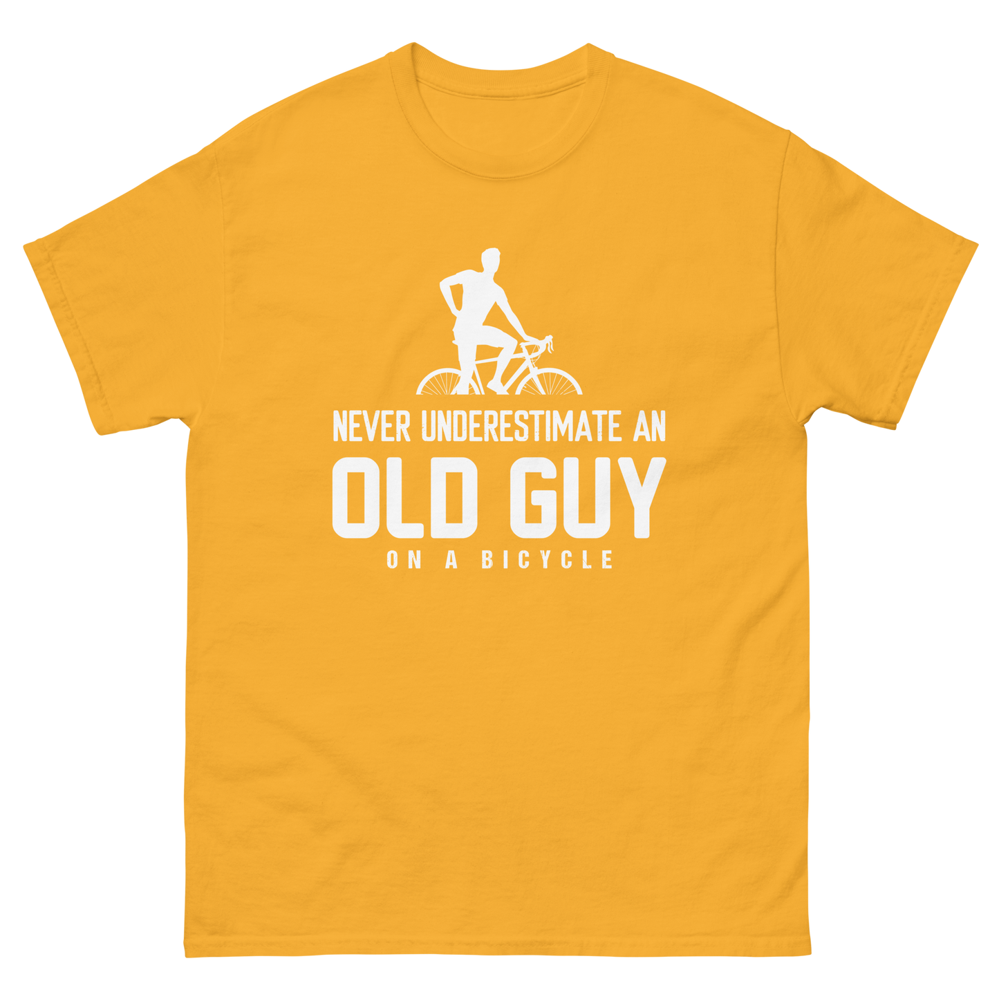 OLD GUY ON A BICYCLE unisex t-shirt