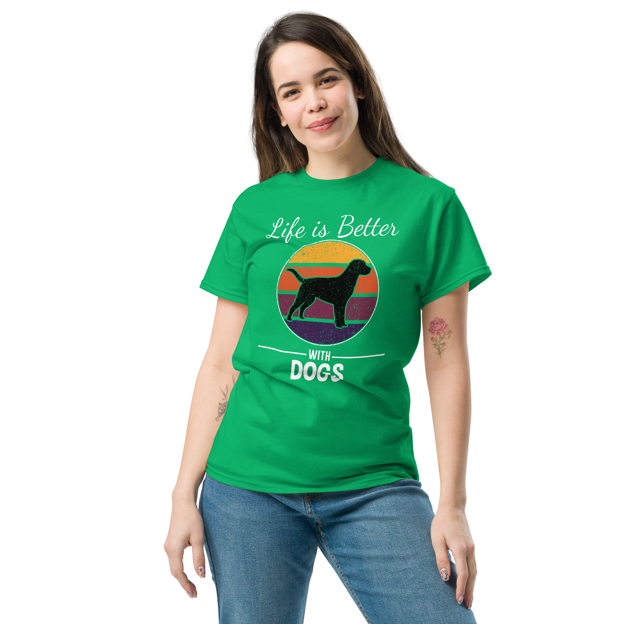 BETTER WITH DOGS unisex t-shirt
