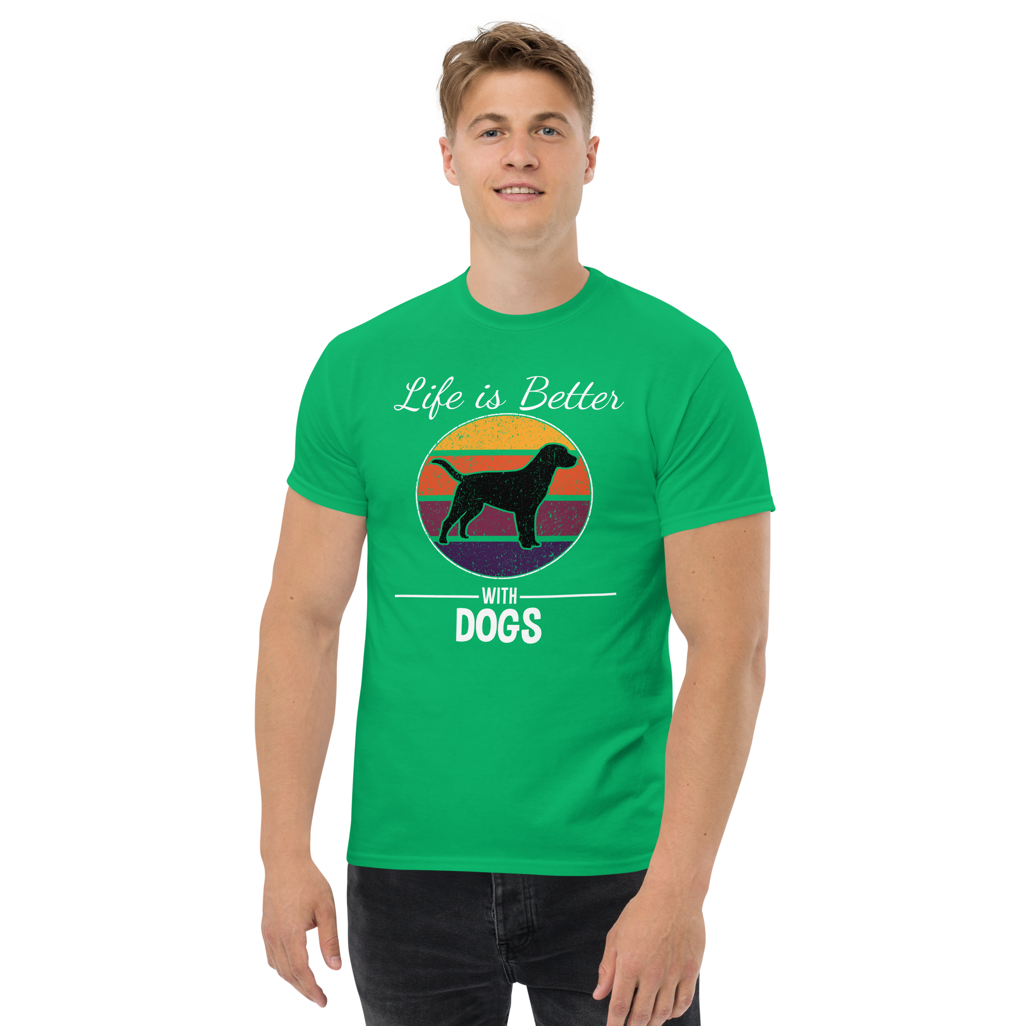 BETTER WITH DOGS unisex t-shirt