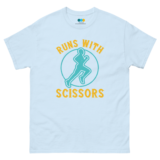 RUNS /w SCISSORS unisex running t-shirt