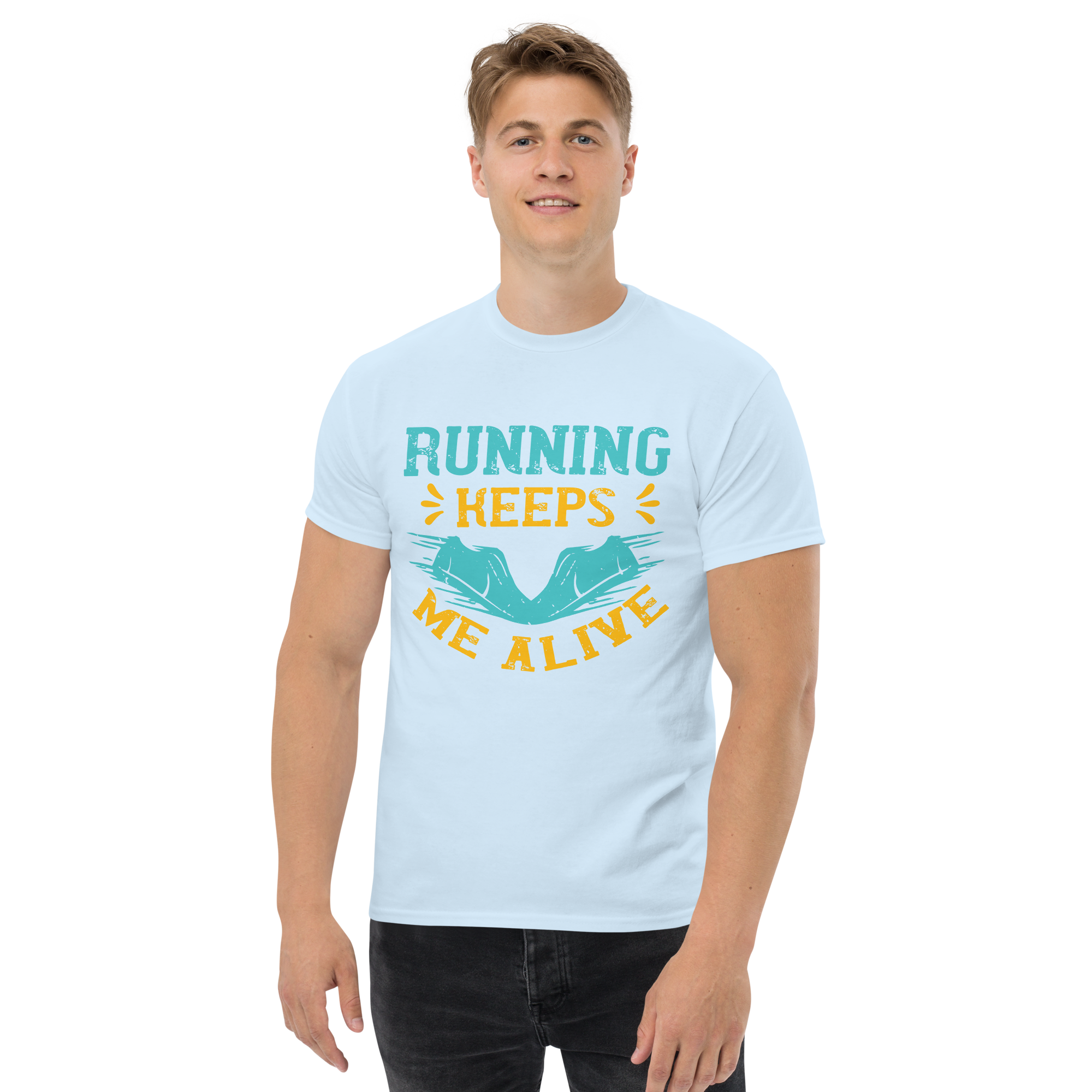 RUNNING KEEPS ME ALIVE unisex t-shirt