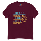 HEART OF A CHAMPION unisex t-shirt - Printoo Shop - - running, t-shirt, unisex, Unisex Classic Tee | Gildan 5000
