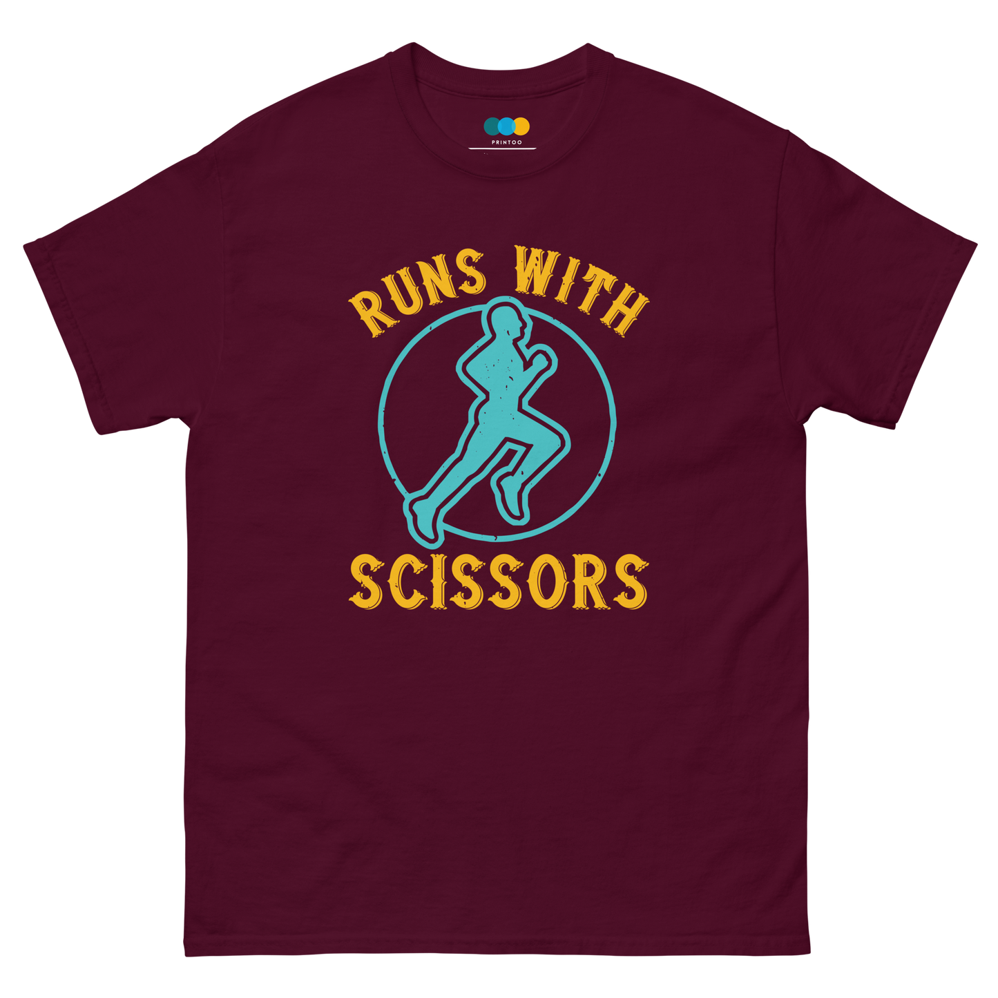 RUNS /w SCISSORS unisex running t-shirt