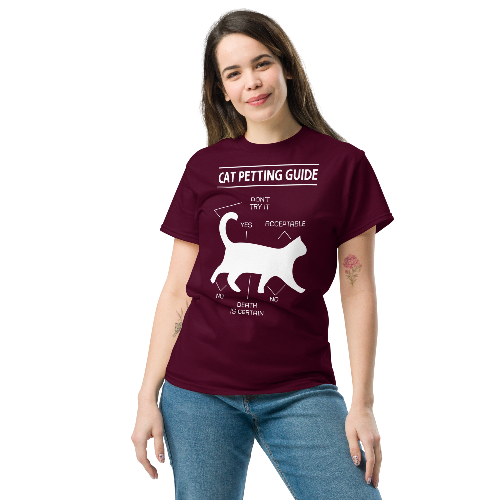 CAT PETTING GUIDE unisex t-shirt