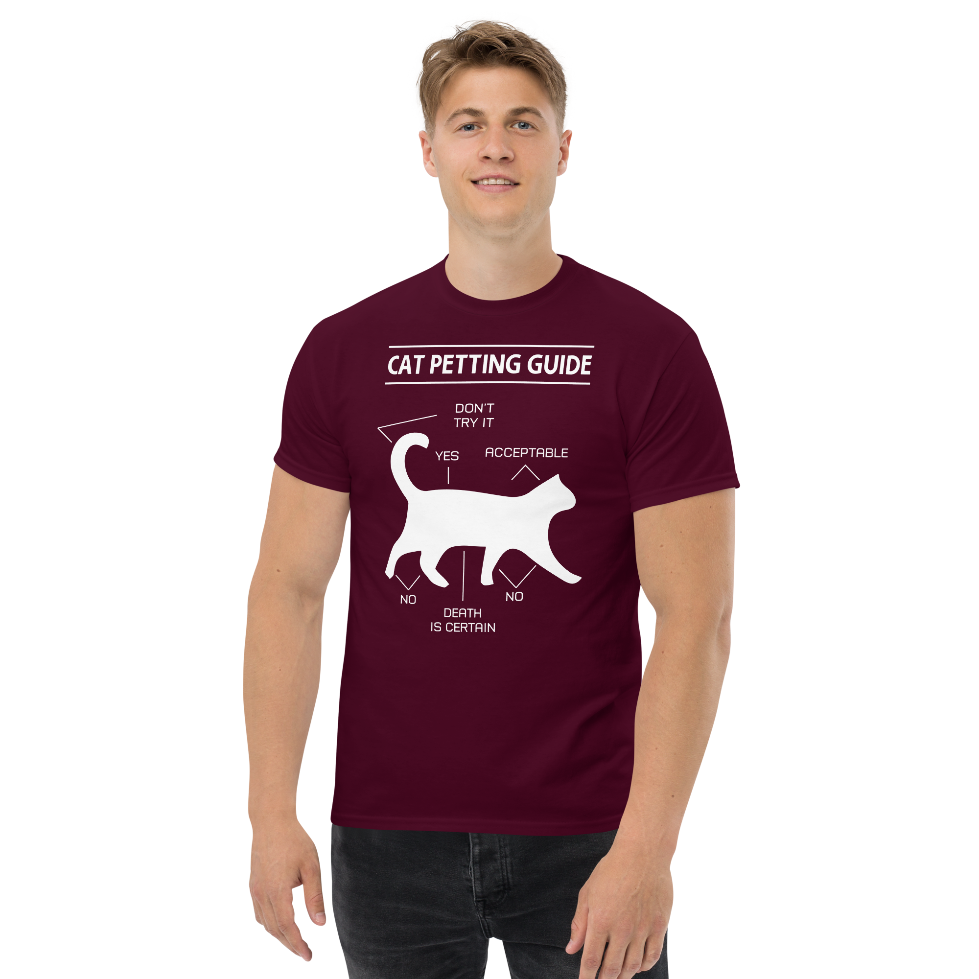 CAT PETTING GUIDE unisex t-shirt