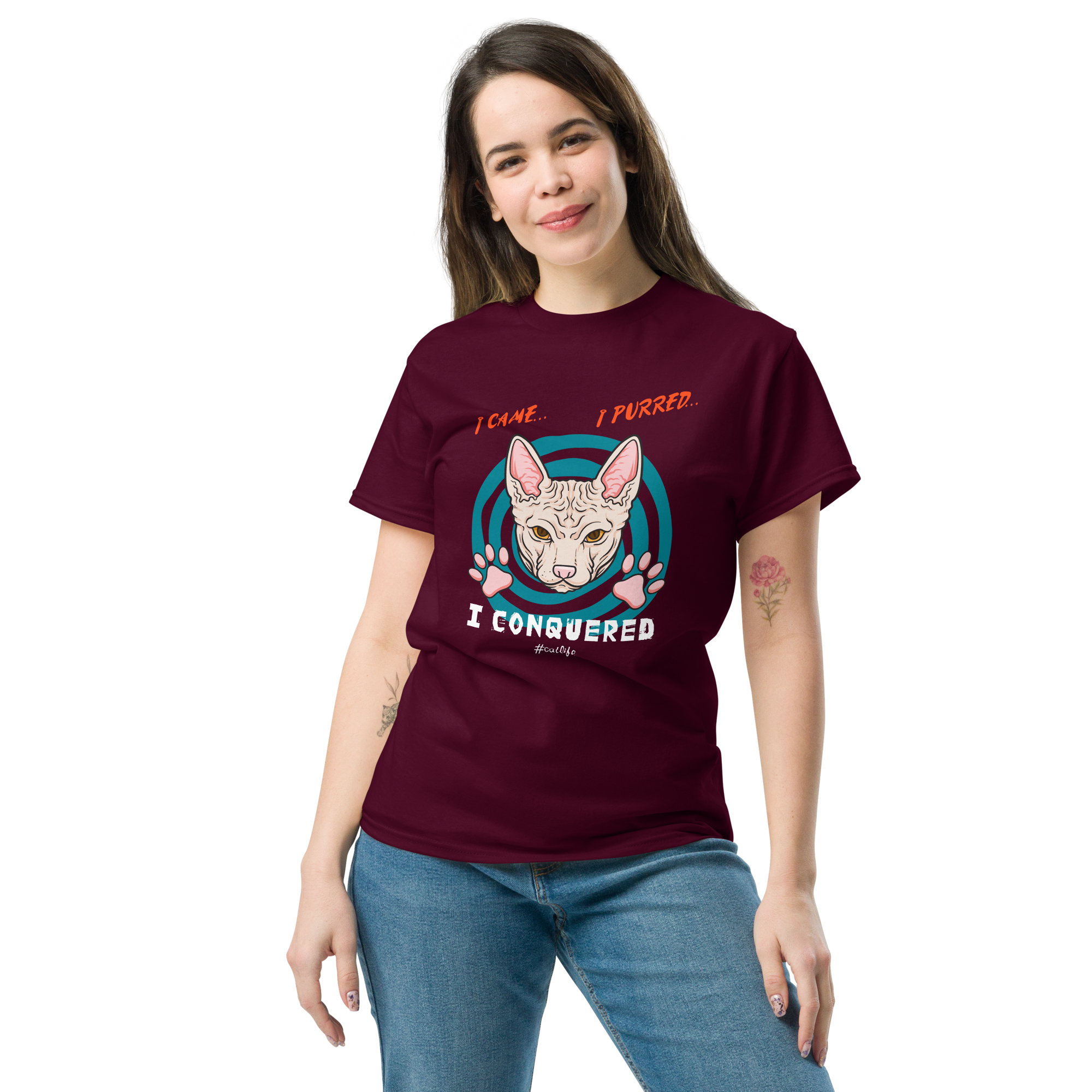I CONQUERED CAT unisex t-shirt