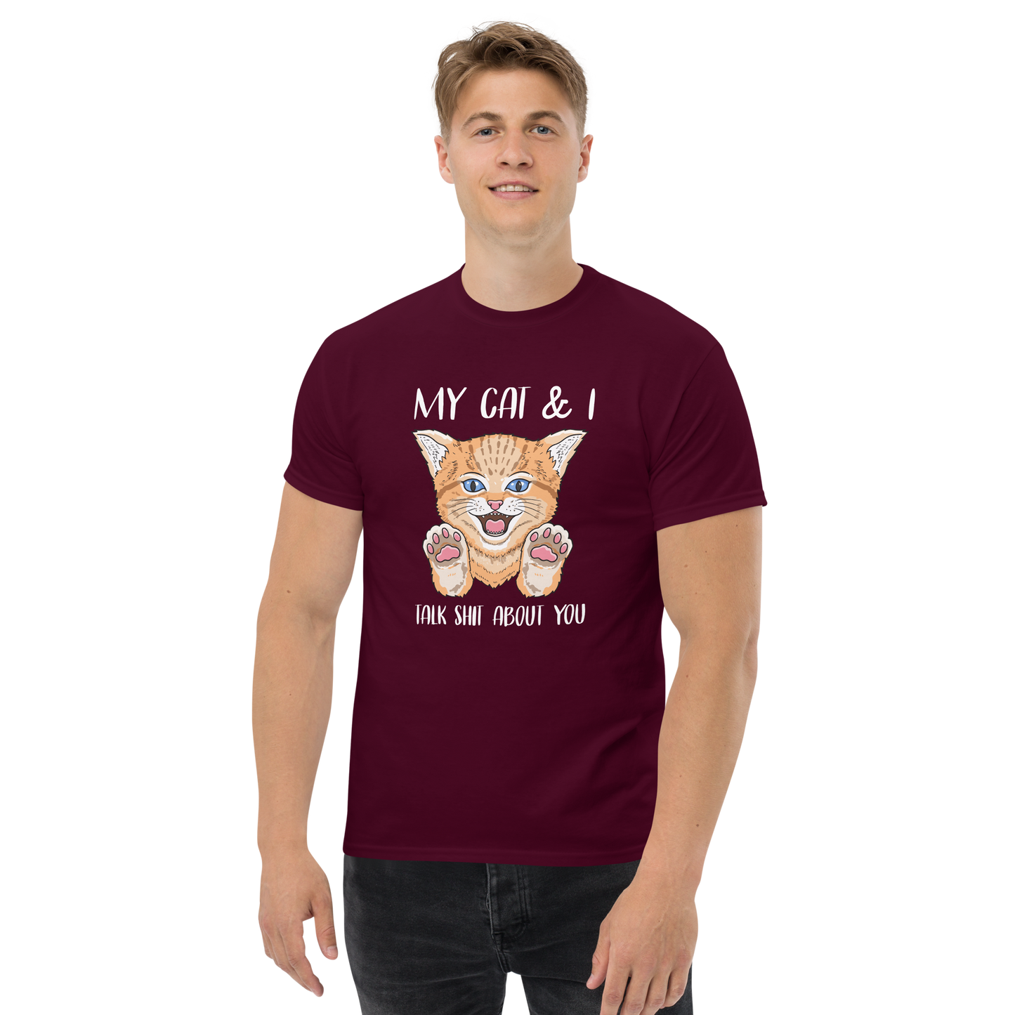 MY CAT & I Cat series unisex cotton t-shirt