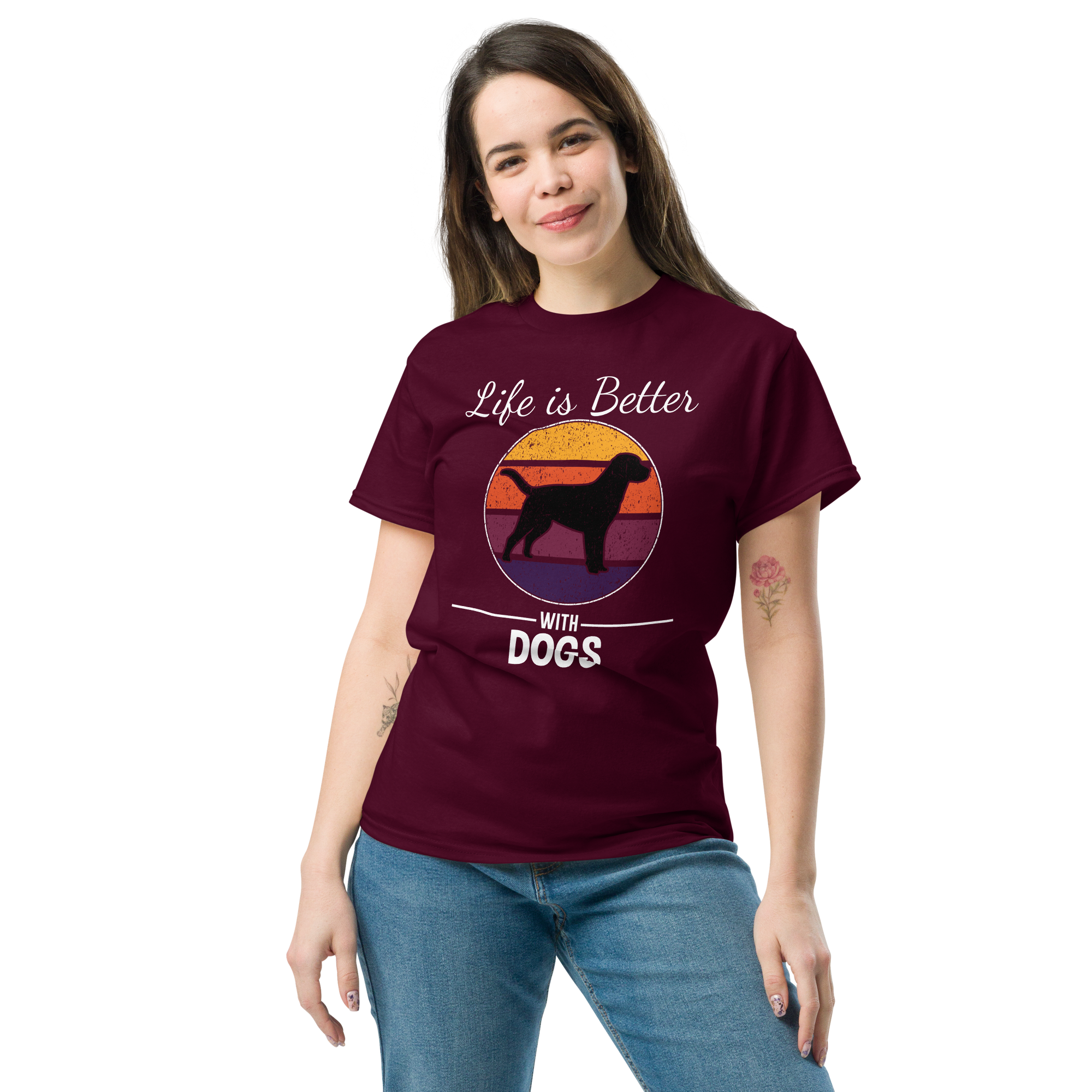 BETTER WITH DOGS unisex t-shirt