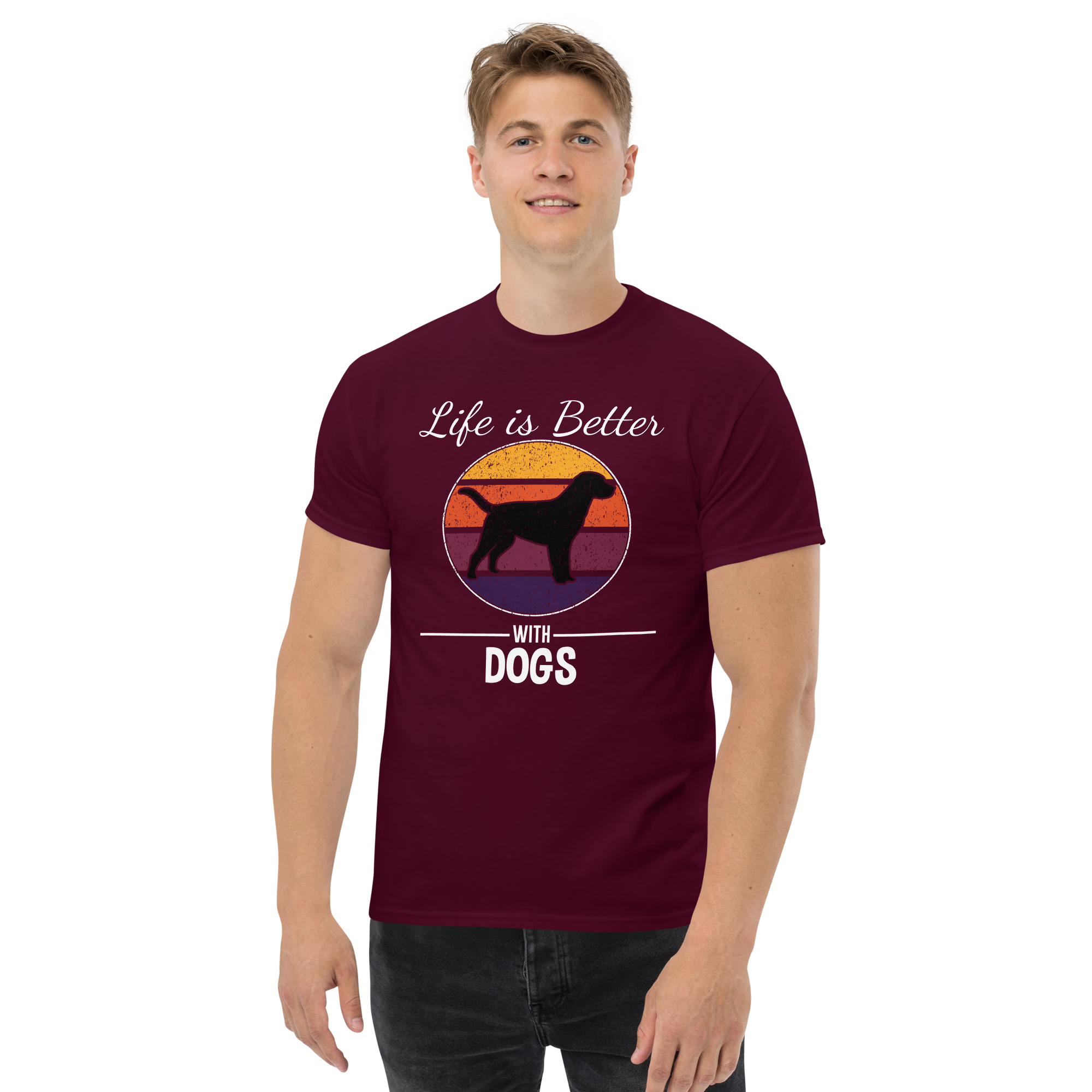 BETTER WITH DOGS unisex t-shirt